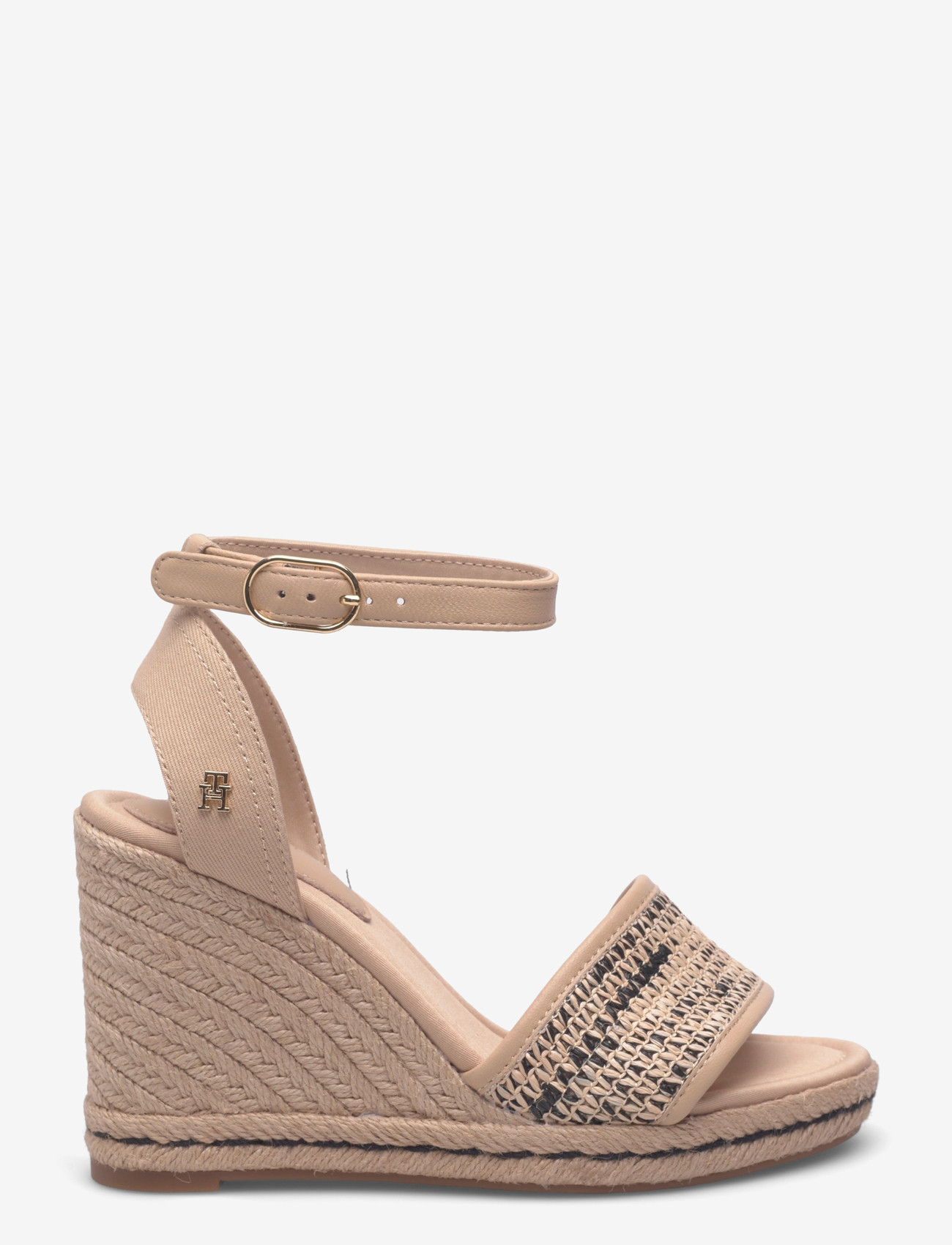 Tommy Hilfiger - HIGH WEDGE ESPAD RAFFIA - højhælede espadrillos - natural black - 1