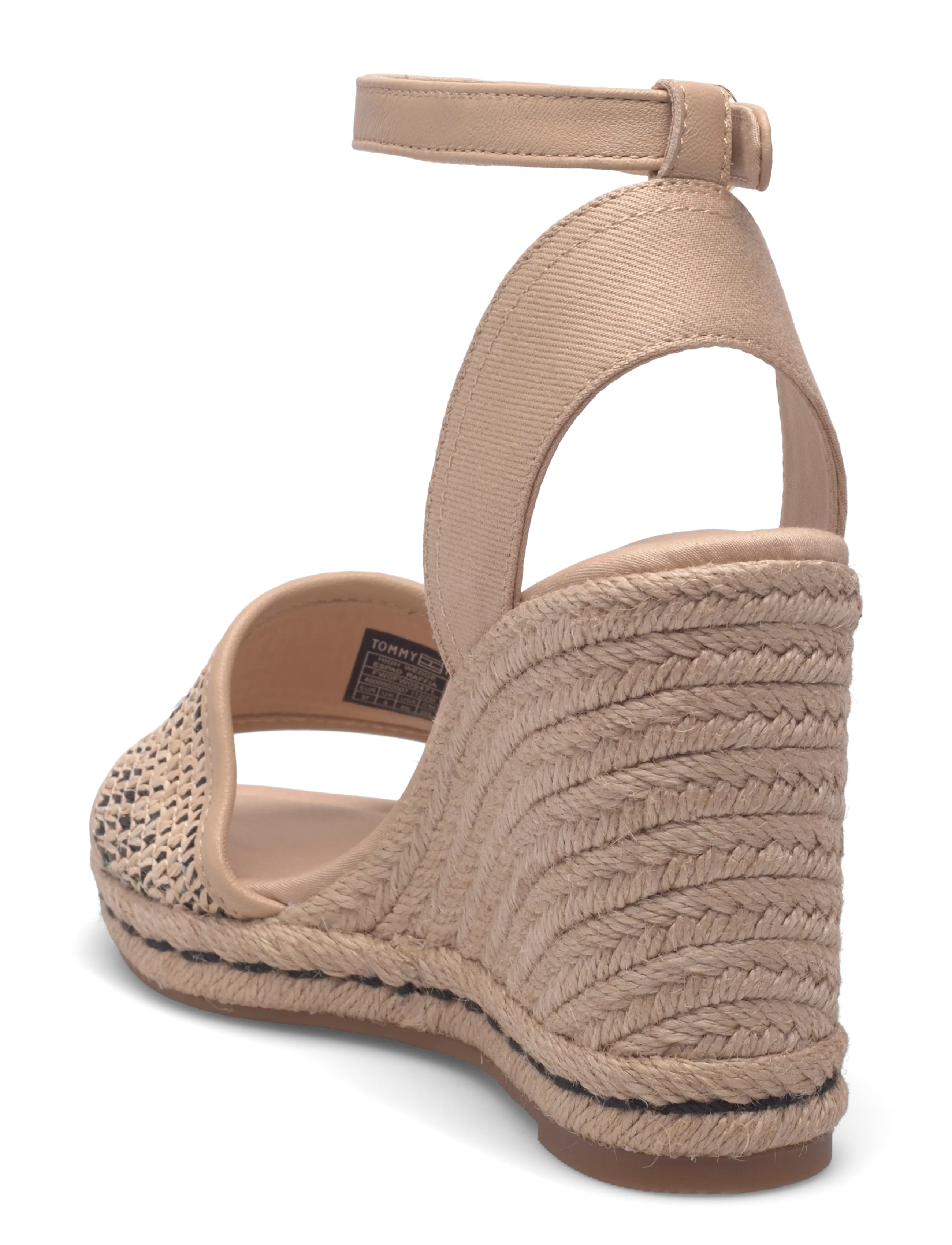Tommy Hilfiger - HIGH WEDGE ESPAD RAFFIA - espadrillur með hæl - natural black - 2
