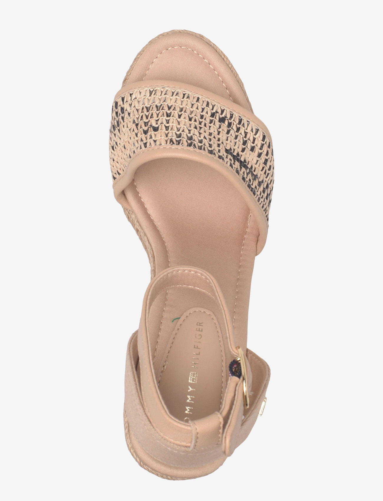 Tommy Hilfiger - HIGH WEDGE ESPAD RAFFIA - højhælede espadrillos - natural black - 3
