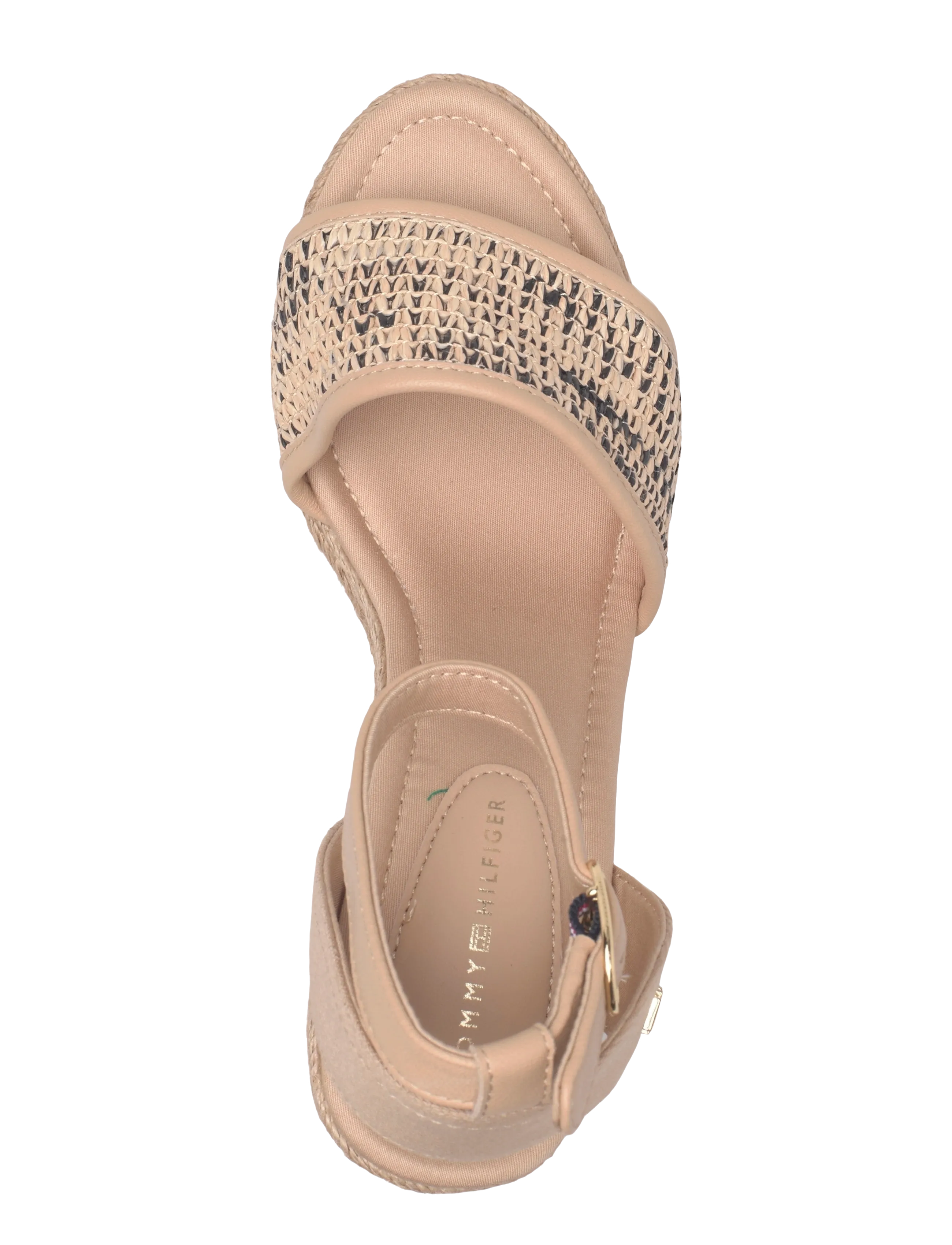 Tommy Hilfiger - HIGH WEDGE ESPAD RAFFIA - espadrillur með hæl - natural black - 3