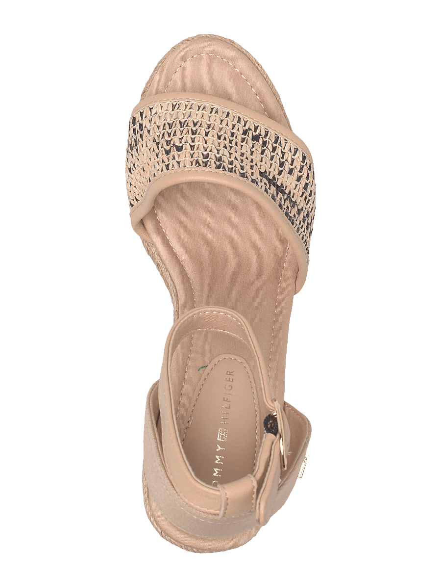 Tommy Hilfiger - HIGH WEDGE ESPAD RAFFIA - kontsaga espadrillid - natural black - 3