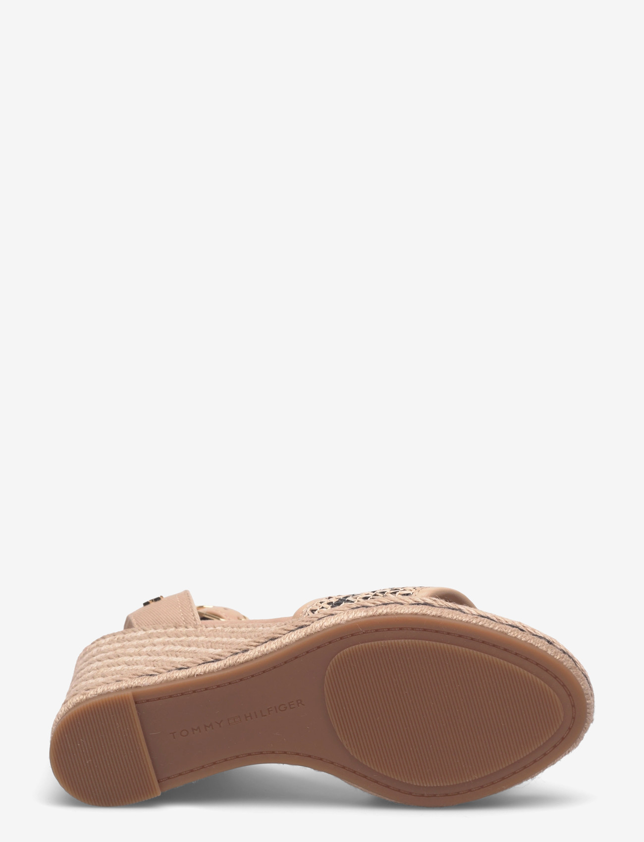 Tommy Hilfiger - HIGH WEDGE ESPAD RAFFIA - højhælede espadrillos - natural black - 4