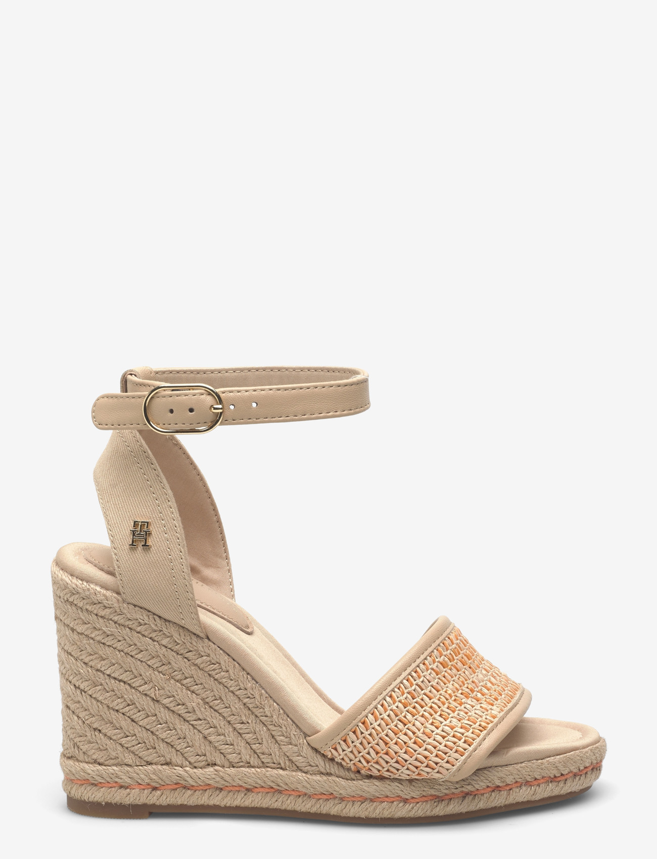 Tommy Hilfiger - HIGH WEDGE ESPAD RAFFIA - kontsaga espadrillid - natural orange thunder - 1