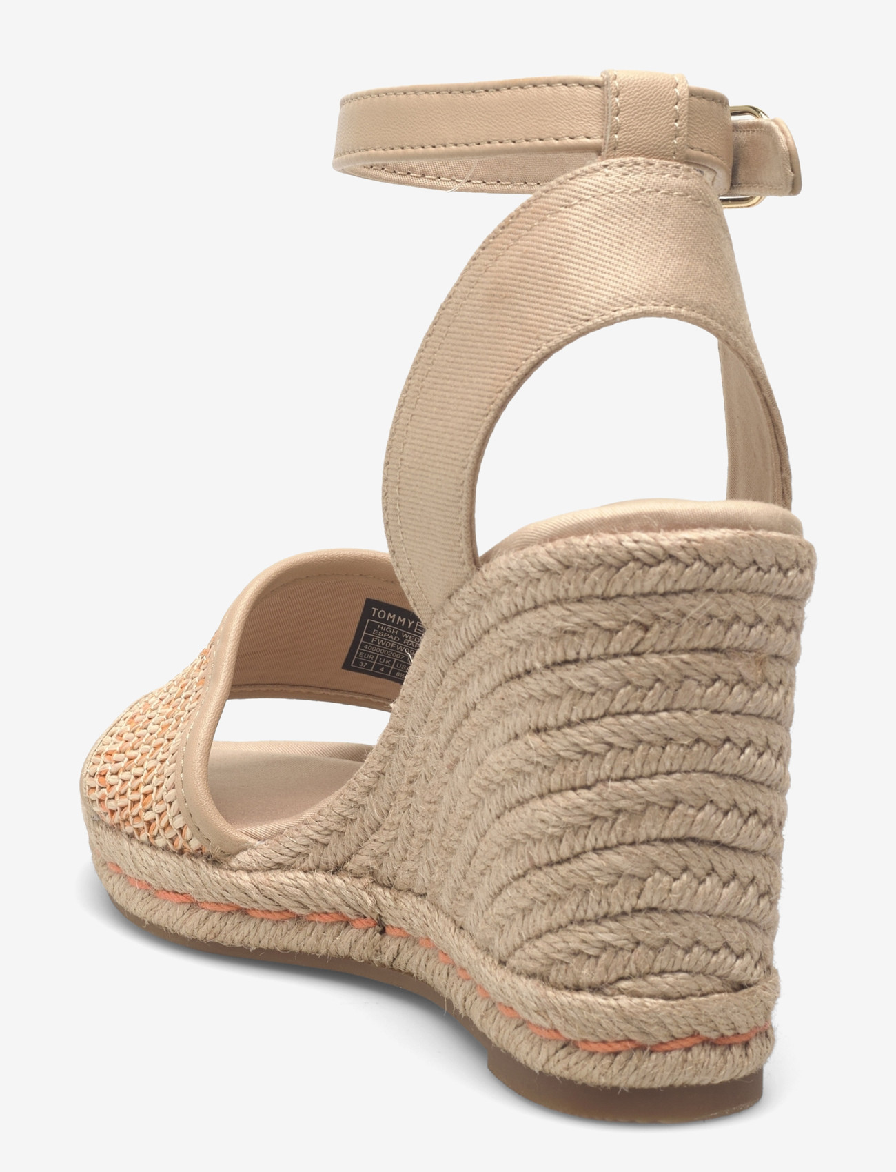 Tommy Hilfiger - HIGH WEDGE ESPAD RAFFIA - kontsaga espadrillid - natural orange thunder - 2