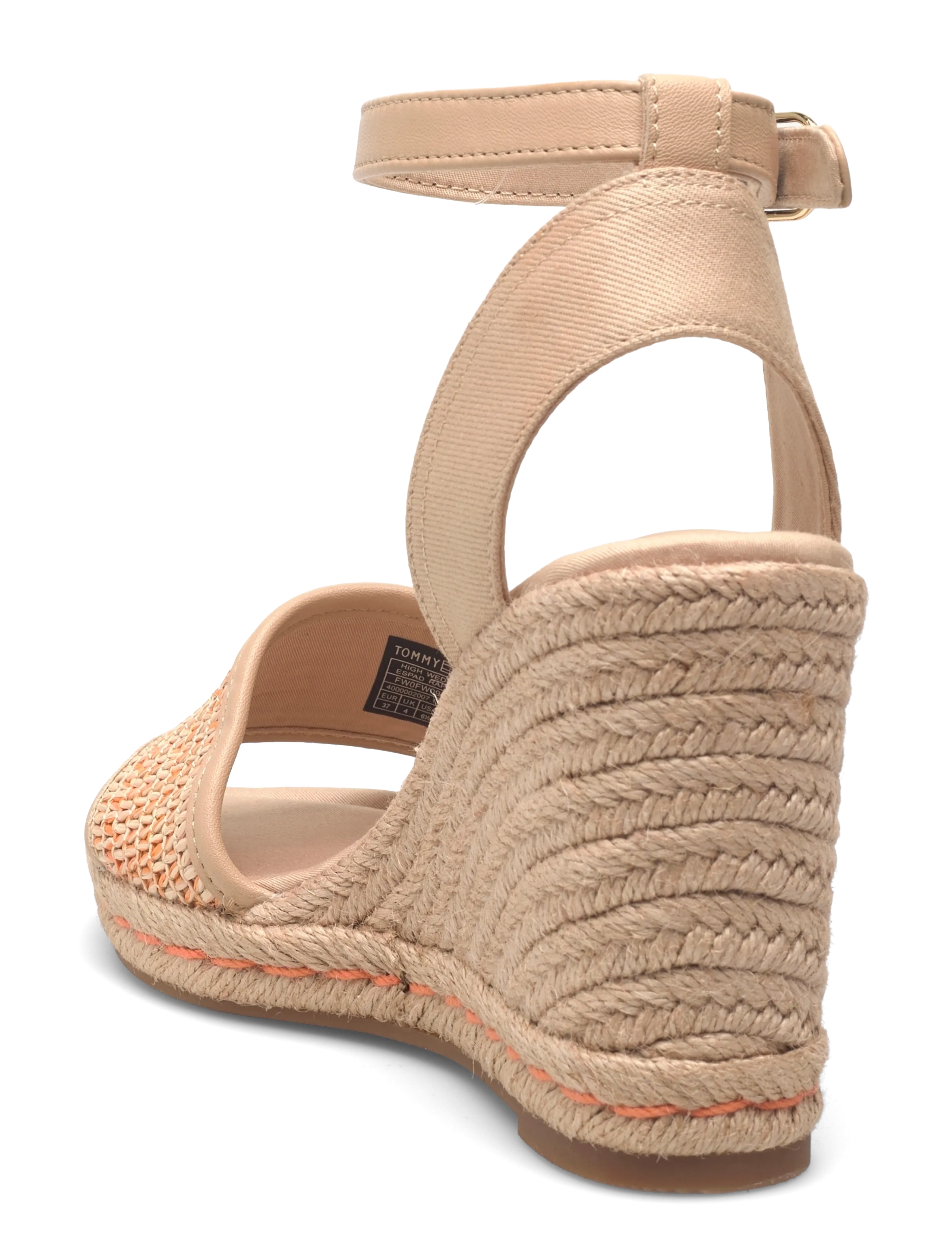 Tommy Hilfiger - HIGH WEDGE ESPAD RAFFIA - kontsaga espadrillid - natural orange thunder - 2