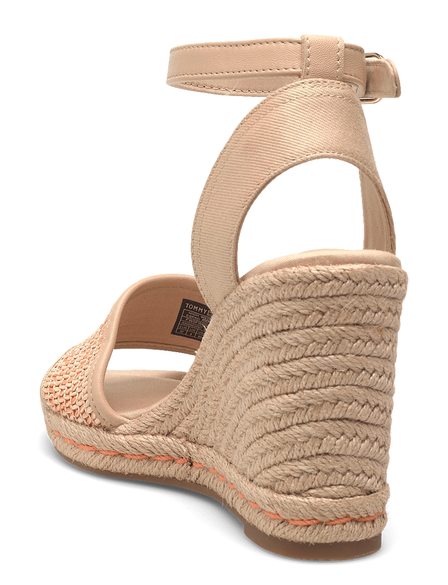 Tommy Hilfiger - HIGH WEDGE ESPAD RAFFIA - heeled espadrilles - natural orange thunder - 2