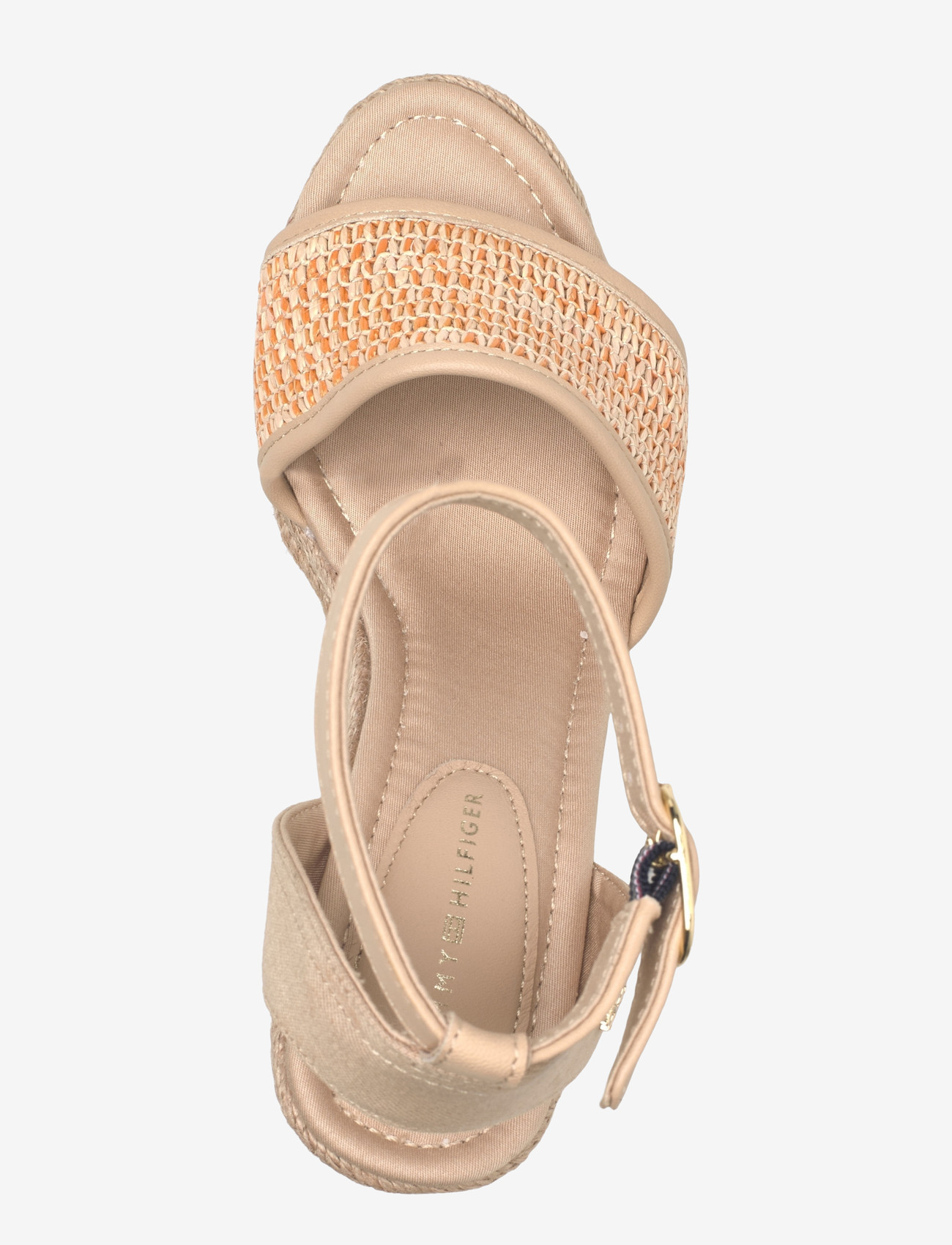Tommy Hilfiger - HIGH WEDGE ESPAD RAFFIA - kontsaga espadrillid - natural orange thunder - 3
