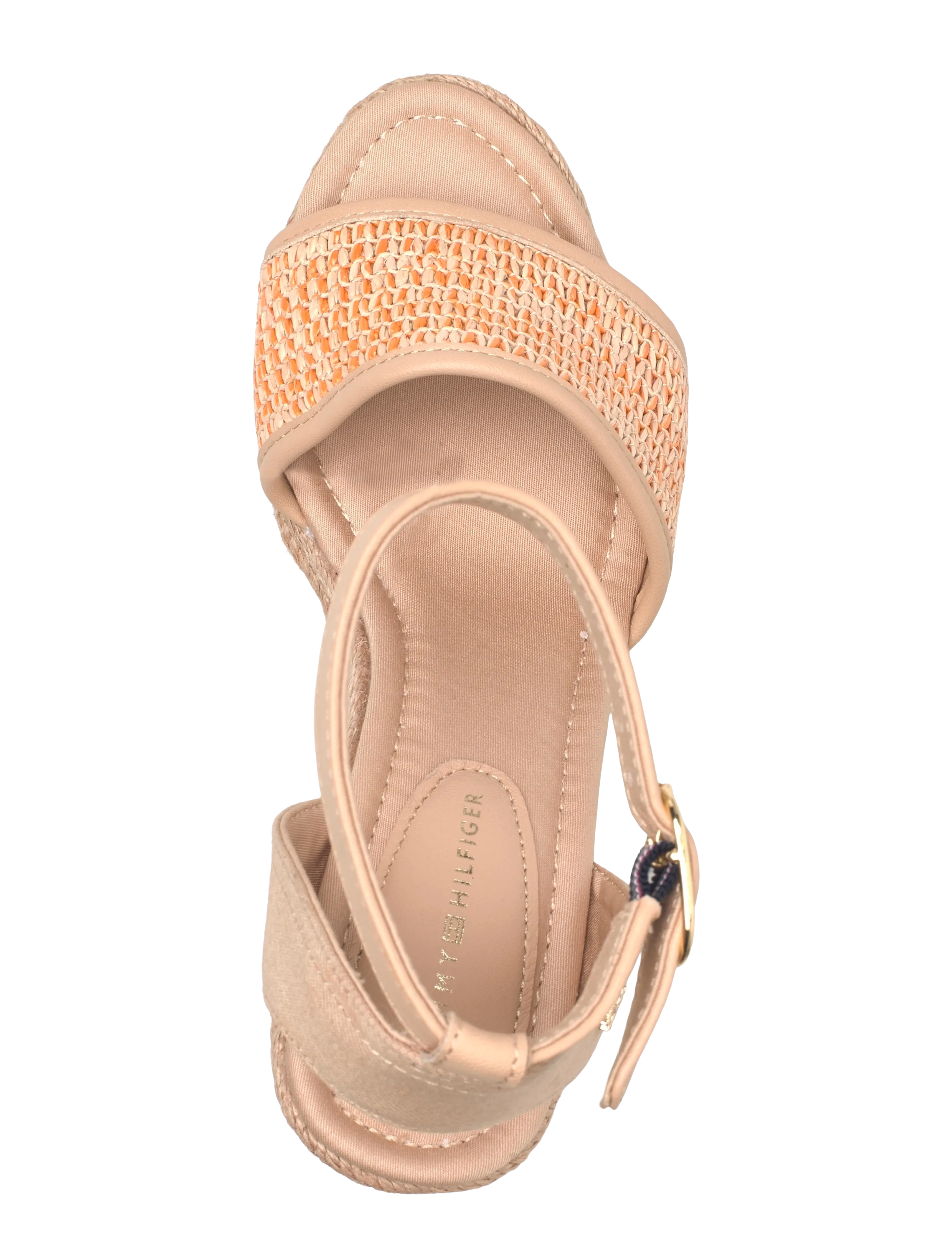 Tommy Hilfiger - HIGH WEDGE ESPAD RAFFIA - kontsaga espadrillid - natural orange thunder - 3