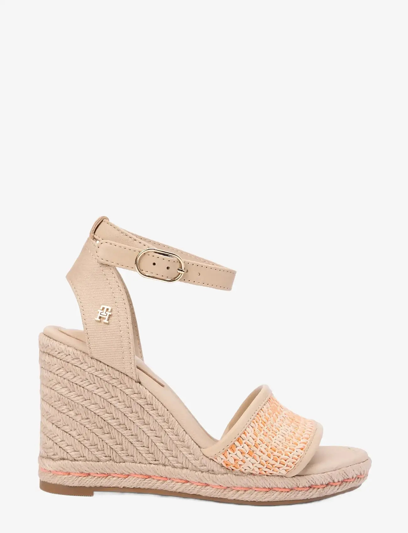 Tommy Hilfiger - HIGH WEDGE ESPAD RAFFIA - kontsaga espadrillid - natural orange thunder - 5