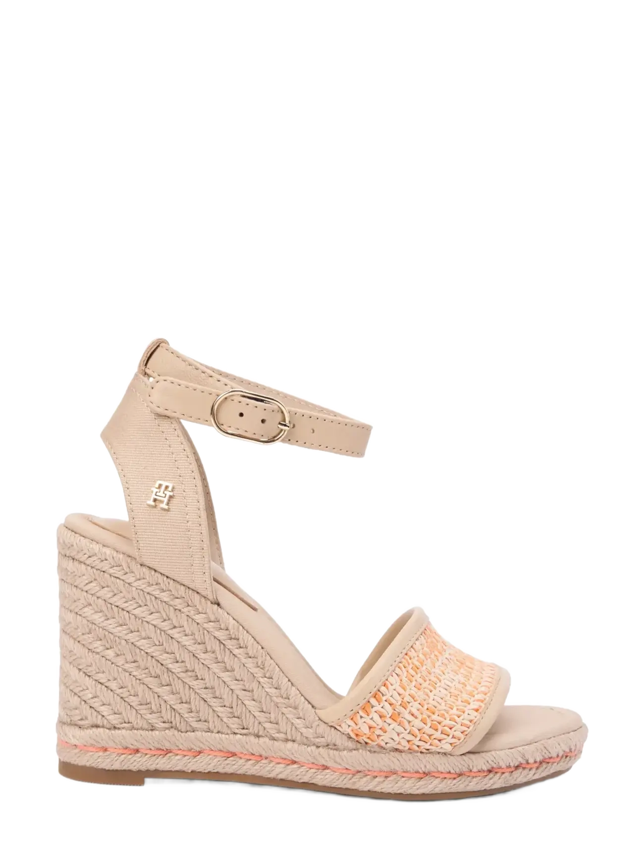 Tommy Hilfiger - HIGH WEDGE ESPAD RAFFIA - kontsaga espadrillid - natural orange thunder - 5