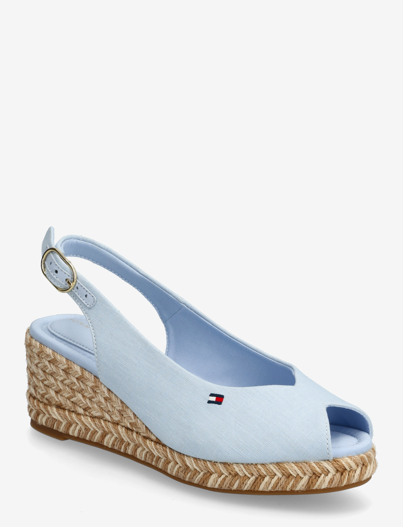 Tommy Hilfiger - MID WEDGE ESPAD SLINGBACK SPECK - højhælede espadrillos - breezy blue - 0