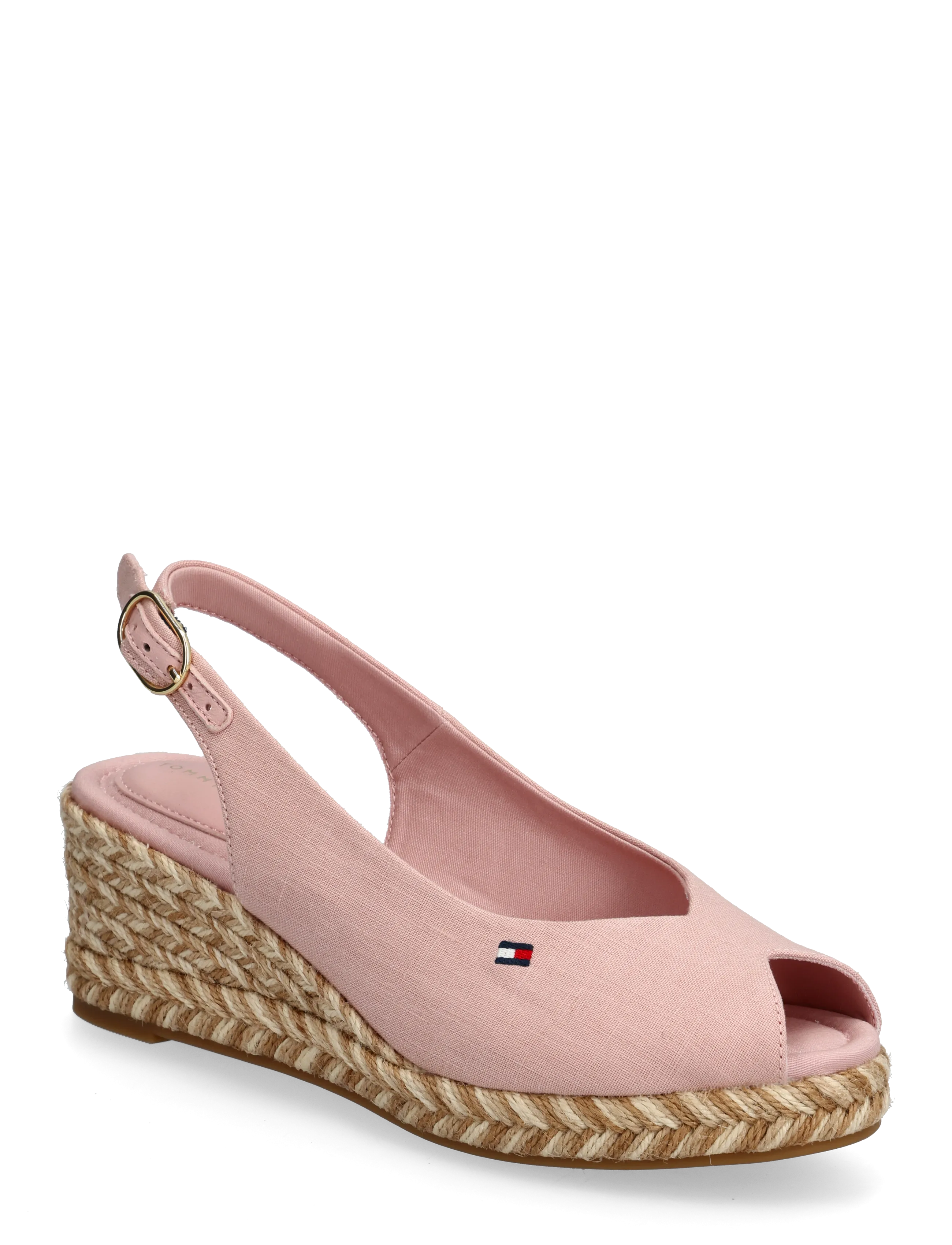 Tommy Hilfiger MID WEDGE ESPAD SLINGBACK SPECK - Kampagne - FOGGY PINK / pink/rose