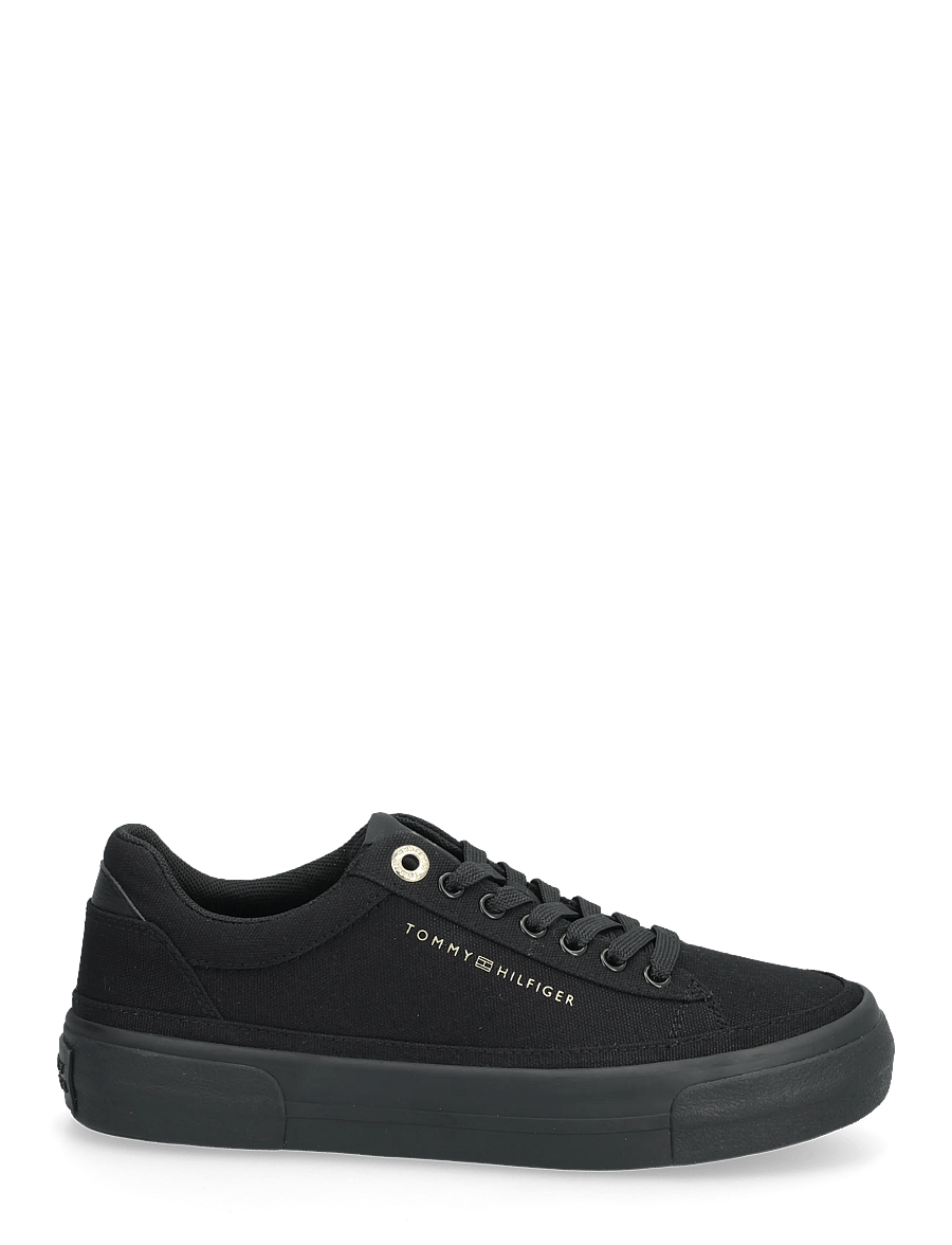 Tommy Hilfiger - TH FOXING PLATFORM CANVAS - confirmation - black - 1
