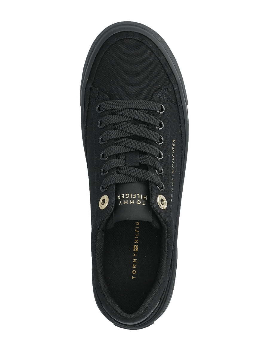 Tommy Hilfiger - TH FOXING PLATFORM CANVAS - confirmation - black - 3