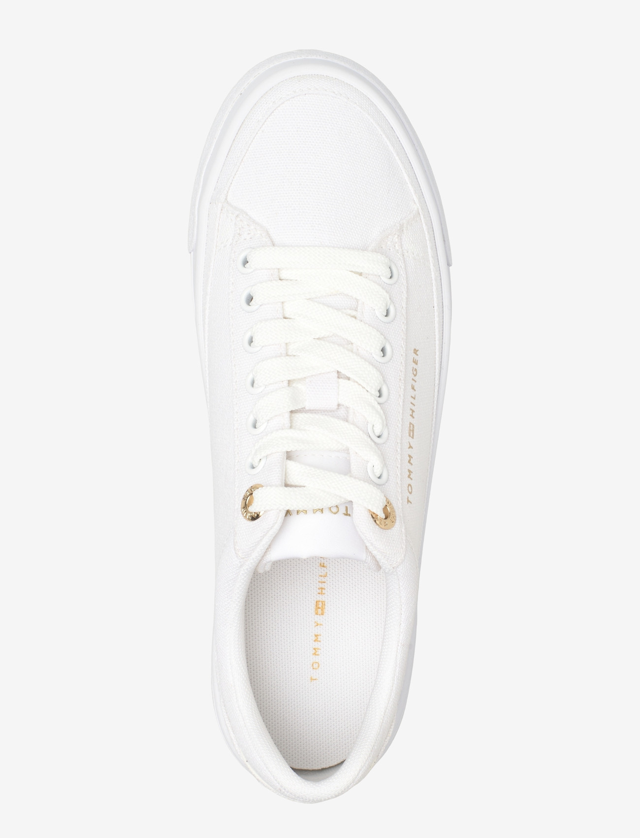 Tommy Hilfiger - TH FOXING PLATFORM CANVAS - låga sneakers - white - 3