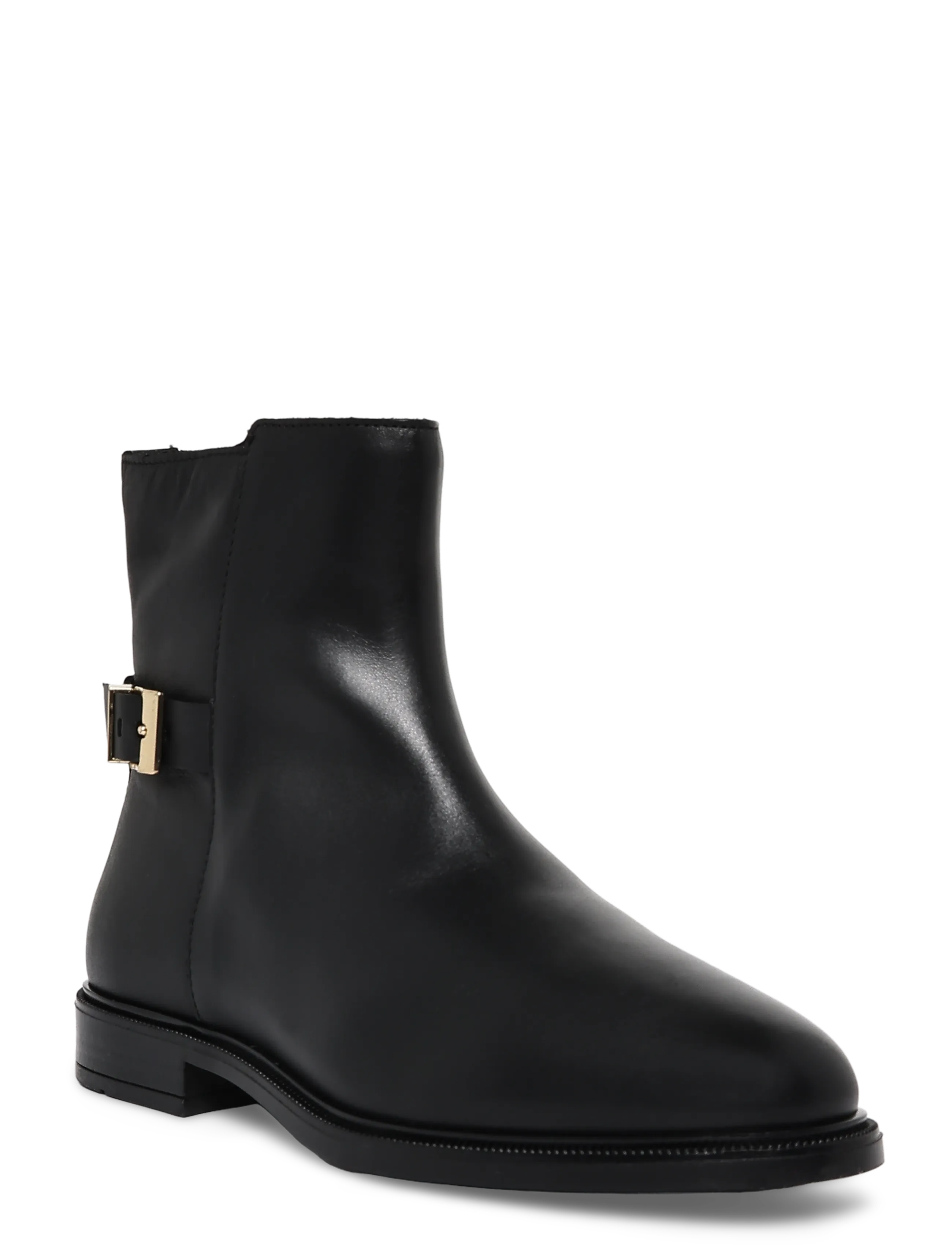 Tommy Hilfiger TH BUCKLE LEATHER ANKLE BOOT - Schuhe - BLACK / black
