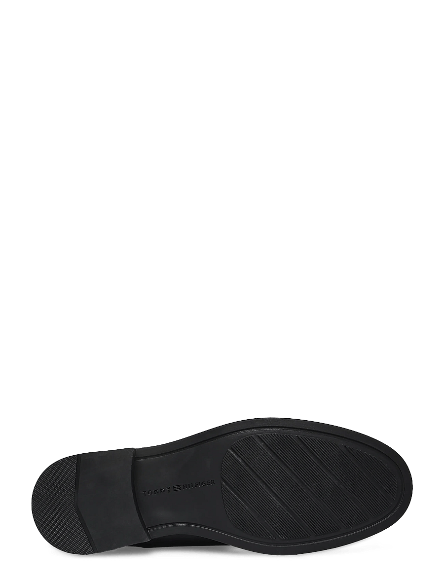 Tommy Hilfiger - TH BUCKLE LEATHER ANKLE BOOT - flat ankle boots - black - 4