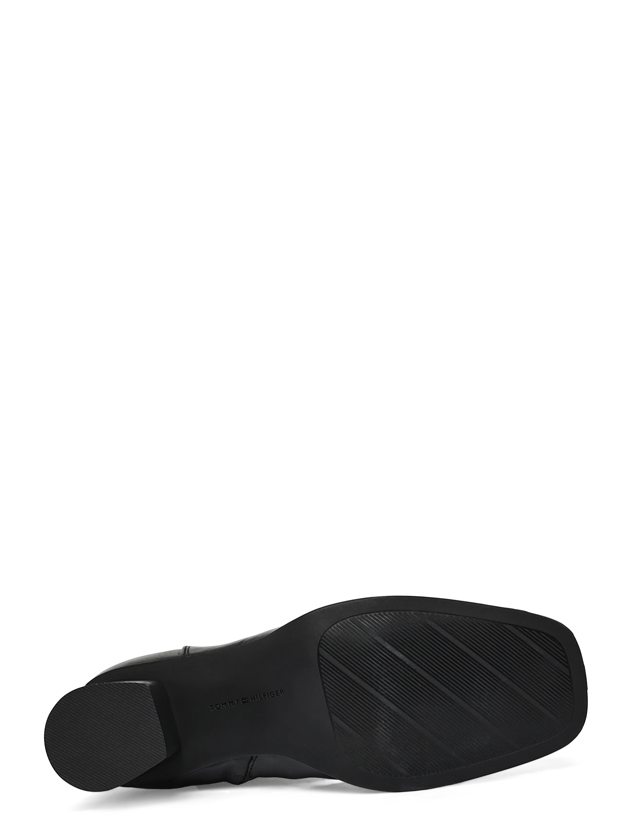 Tommy Hilfiger - TH STRAP LEATHER BLOCK HEEL BOOT - kontsaga poolsaapad - black - 4