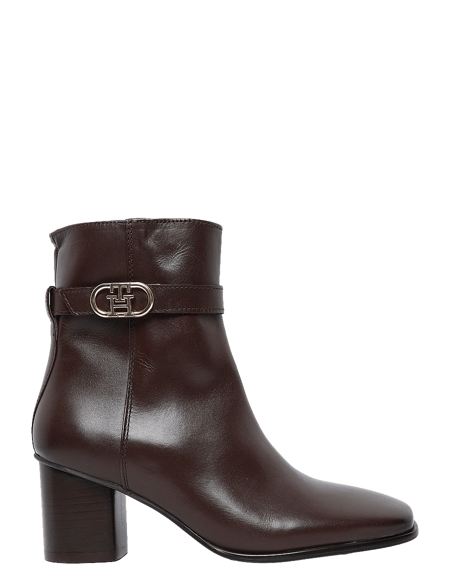 Tommy Hilfiger - TH STRAP LEATHER BLOCK HEEL BOOT - stiefeletten mit absatz - cocoa - 2