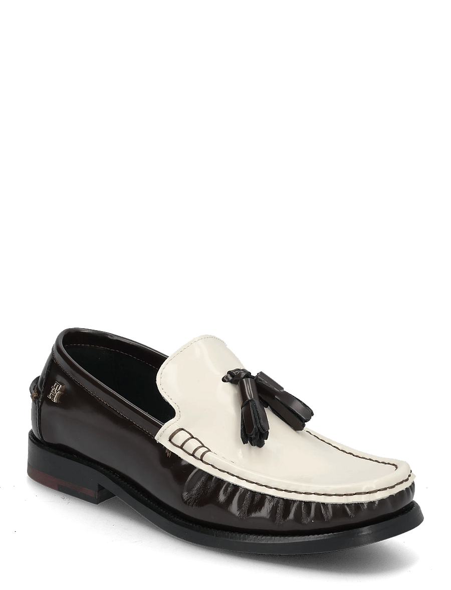 Tommy Hilfiger - SQUARE TOE TASSEL LOAFER - modetrender - cocoa - 0