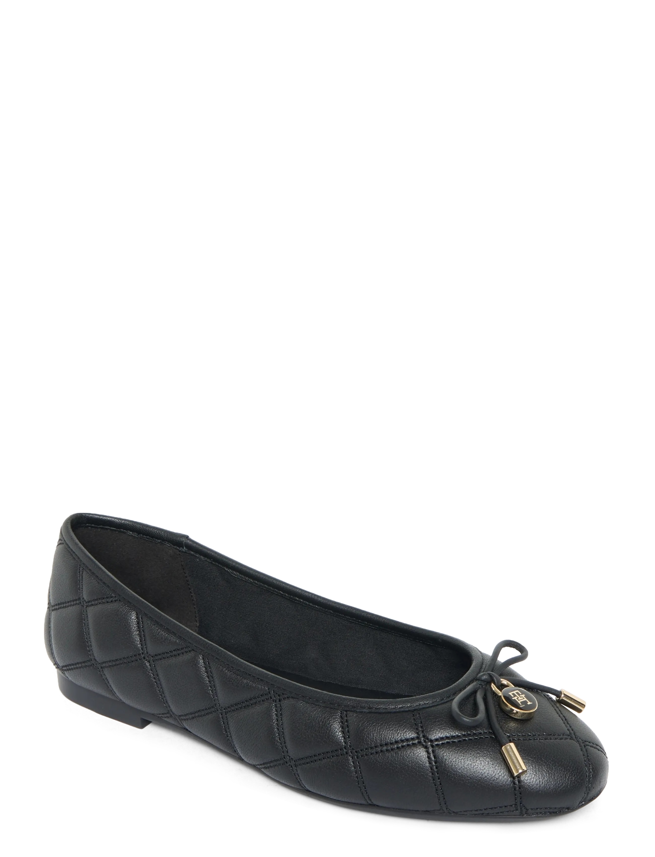 Tommy Hilfiger Th Charm Quilted Ballerina, 38, Black, Sko > Ballerinaer, Dame