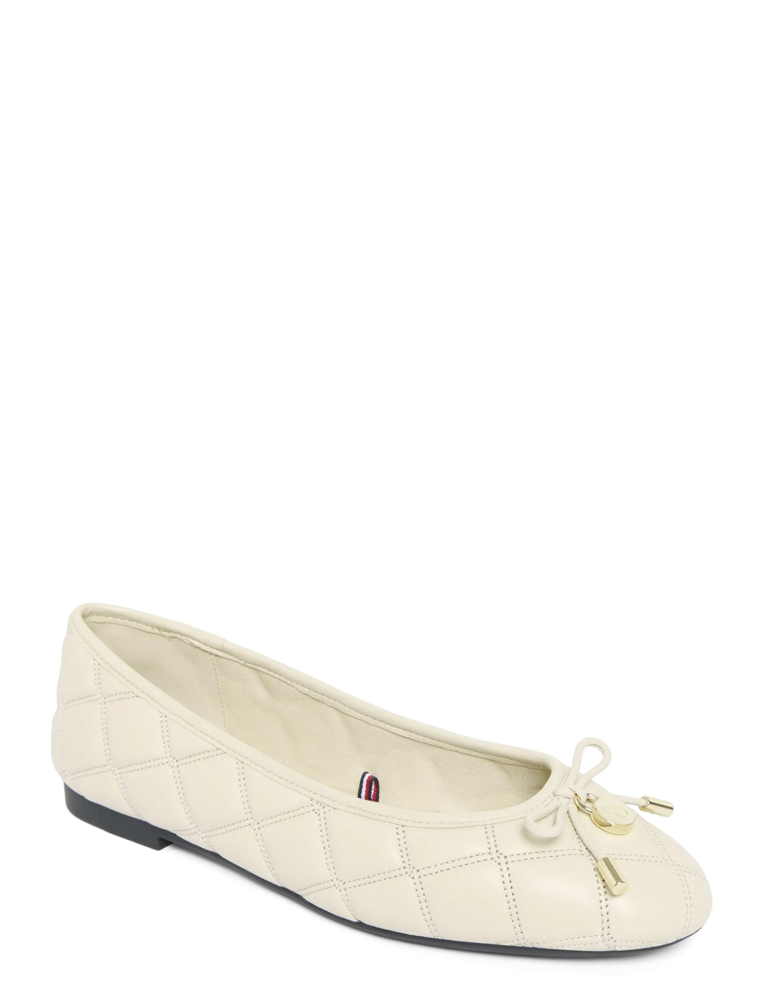 Tommy Hilfiger Th Charm Quilted Ballerina, 37, Beige, Sko > Ballerinaer, Dame