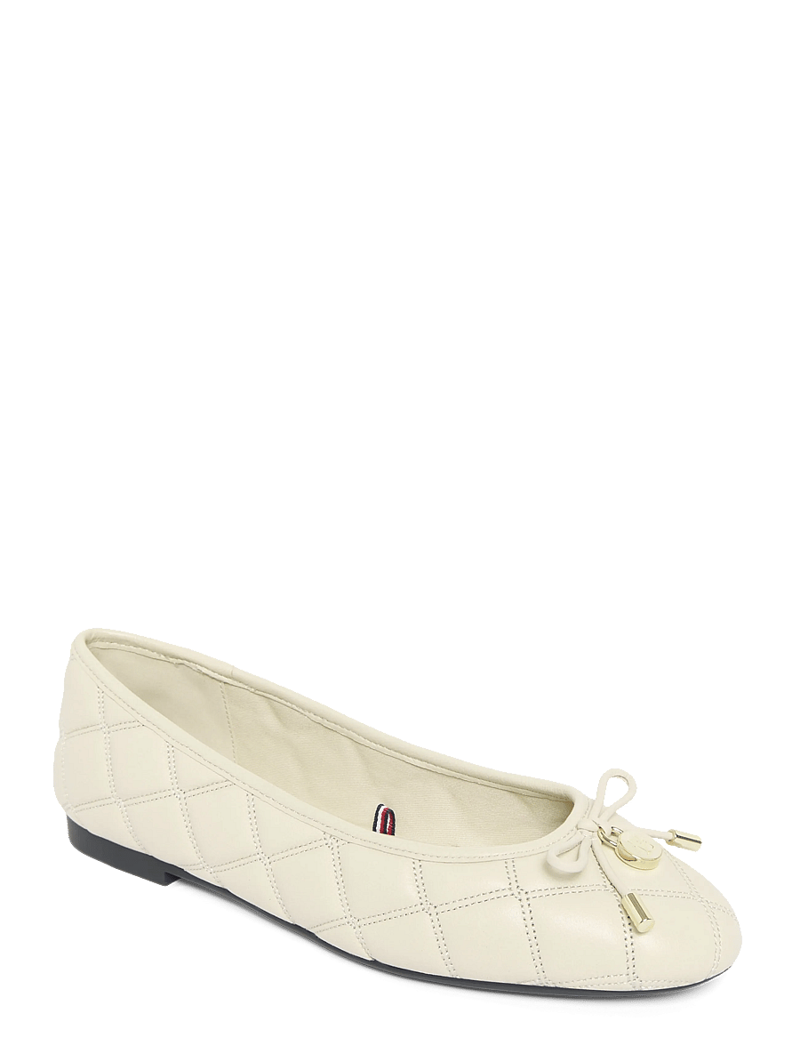 Tommy Hilfiger - TH CHARM QUILTED BALLERINA - særlige begivenheder - classic beige - 0