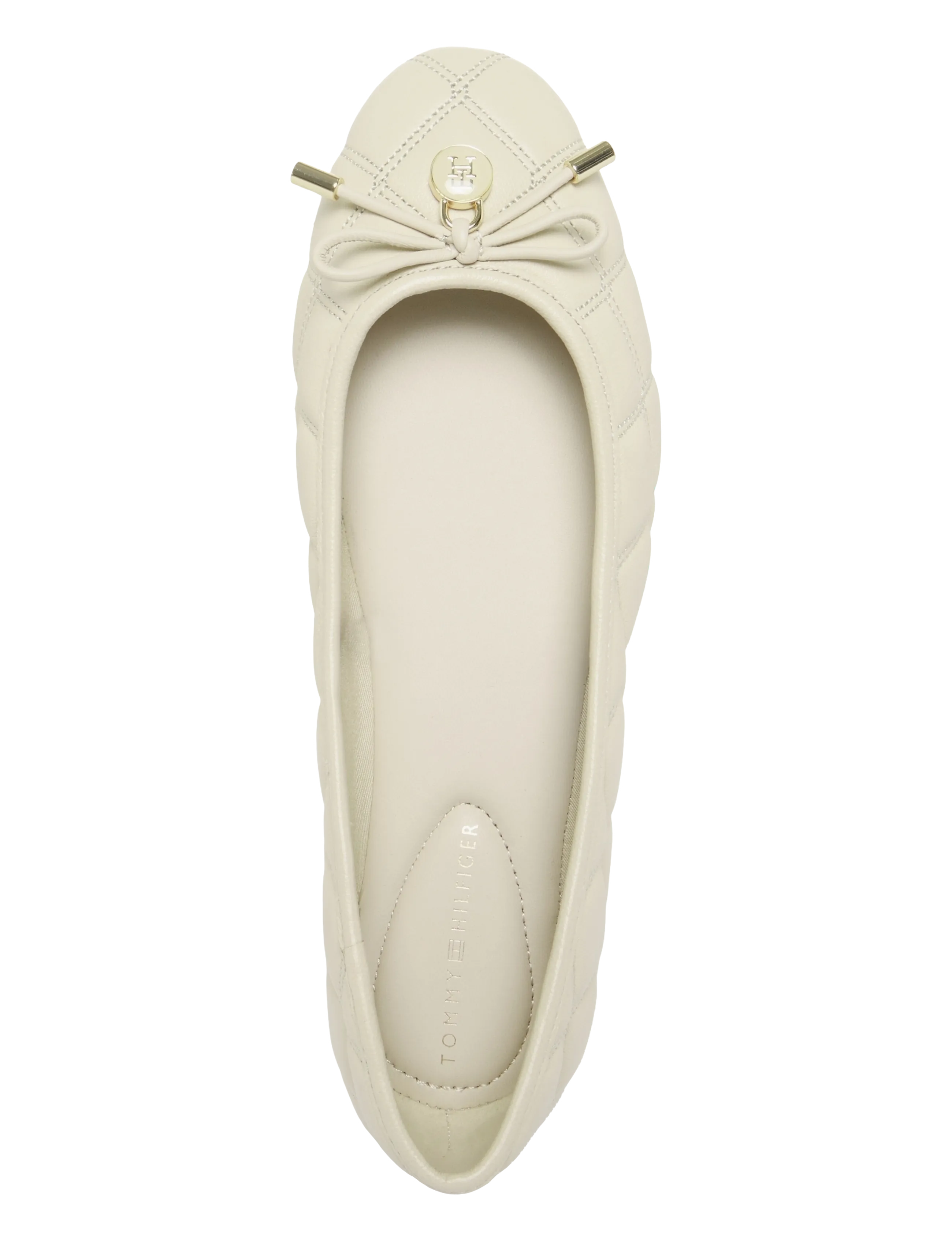 Tommy Hilfiger - TH CHARM QUILTED BALLERINA - særlige begivenheder - classic beige - 3