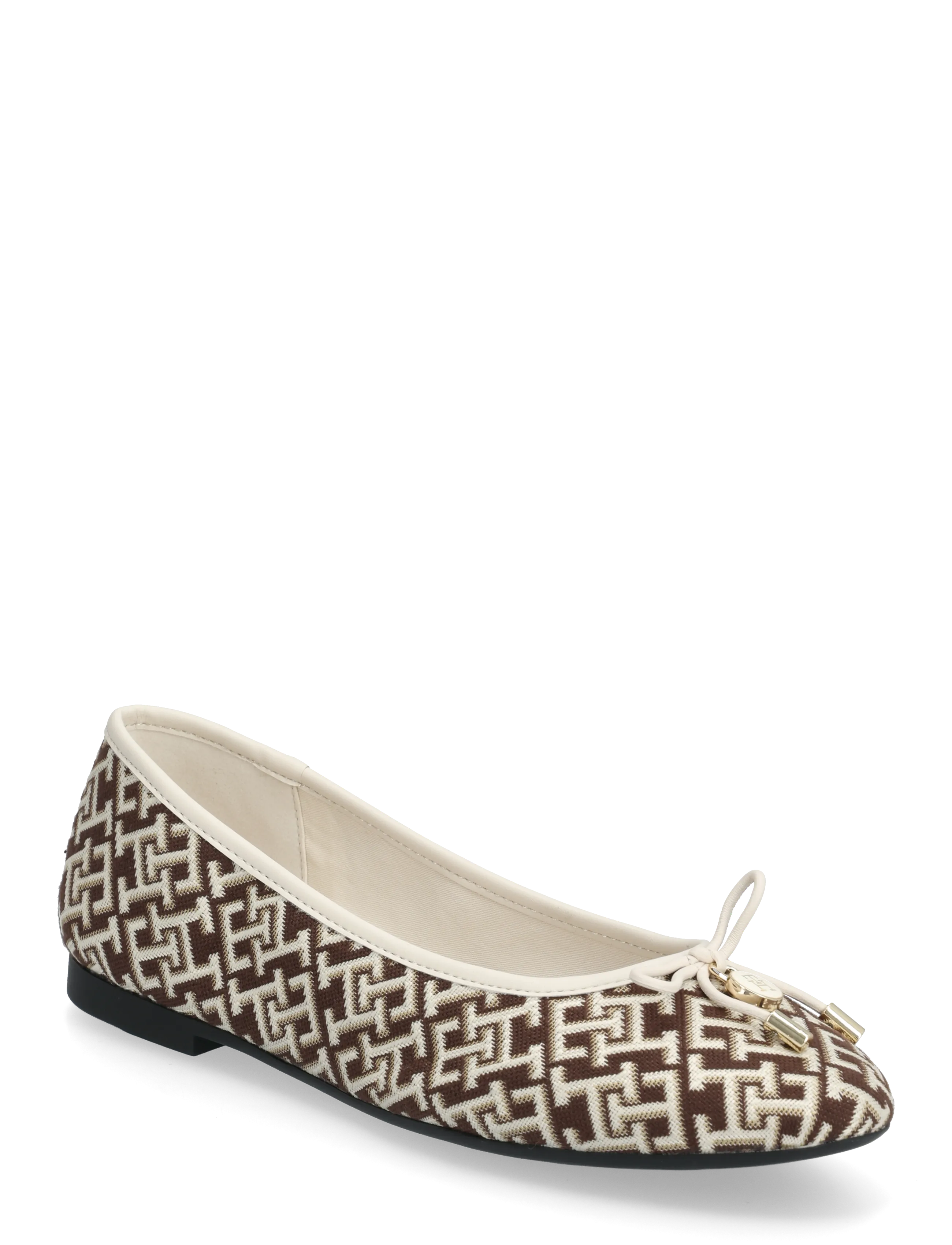 Tommy Hilfiger Th Charm Jacquard Ballerina, 36, Brown, Sko > Ballerinaer, Dame
