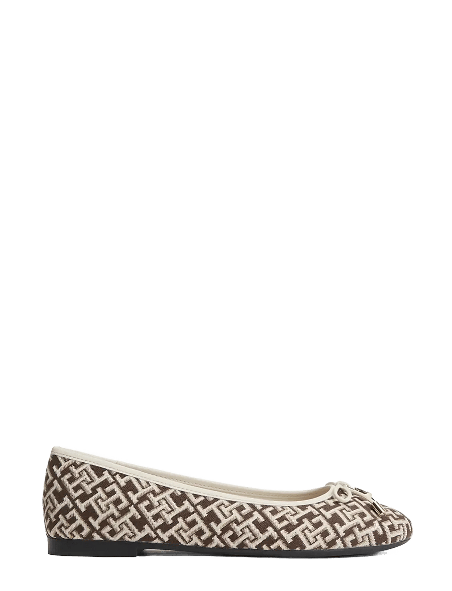 Tommy Hilfiger - TH CHARM JACQUARD BALLERINA - særlige begivenheder - rich walnut - 5