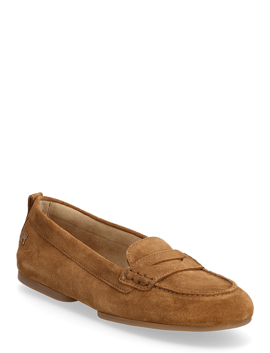 Tommy Hilfiger - TH FLEX SUEDE LOAFER BALLERINA - mados tendencijos - desert khaki - 0