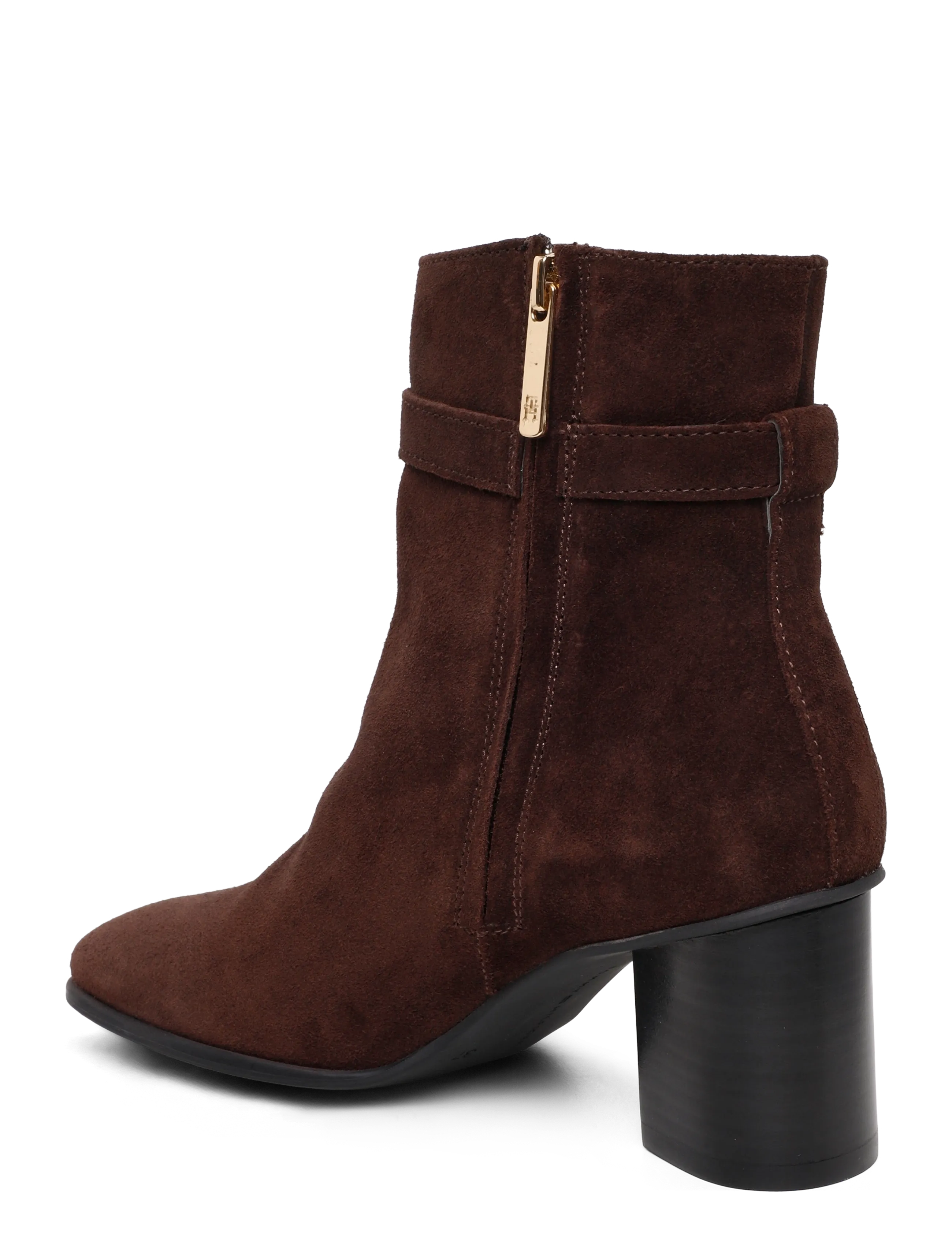 Tommy Hilfiger - TH STRAP SUEDE BLOCK HEEL BOOT - fondant brown - 1