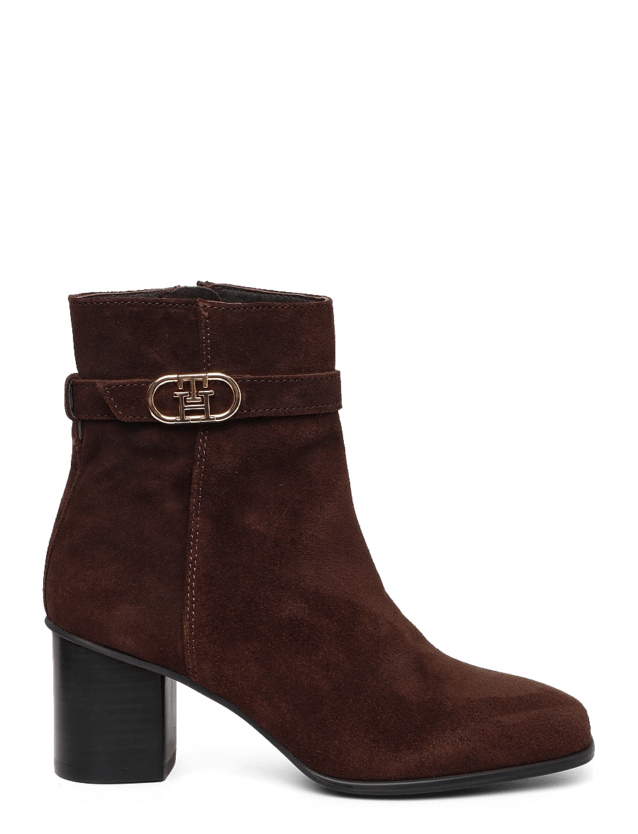 Tommy Hilfiger - TH STRAP SUEDE BLOCK HEEL BOOT - stiefeletten mit absatz - fondant brown - 2