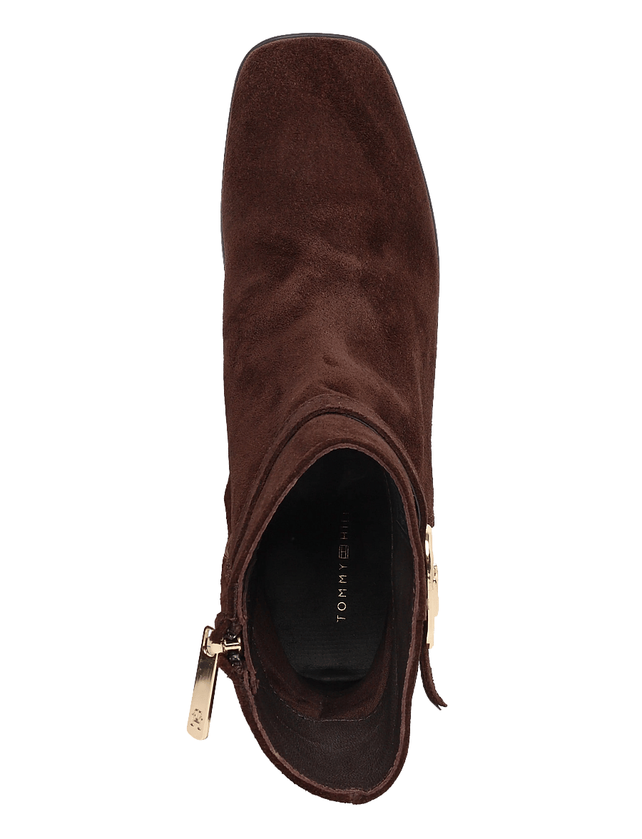 Tommy Hilfiger - TH STRAP SUEDE BLOCK HEEL BOOT - stiefeletten mit absatz - fondant brown - 3