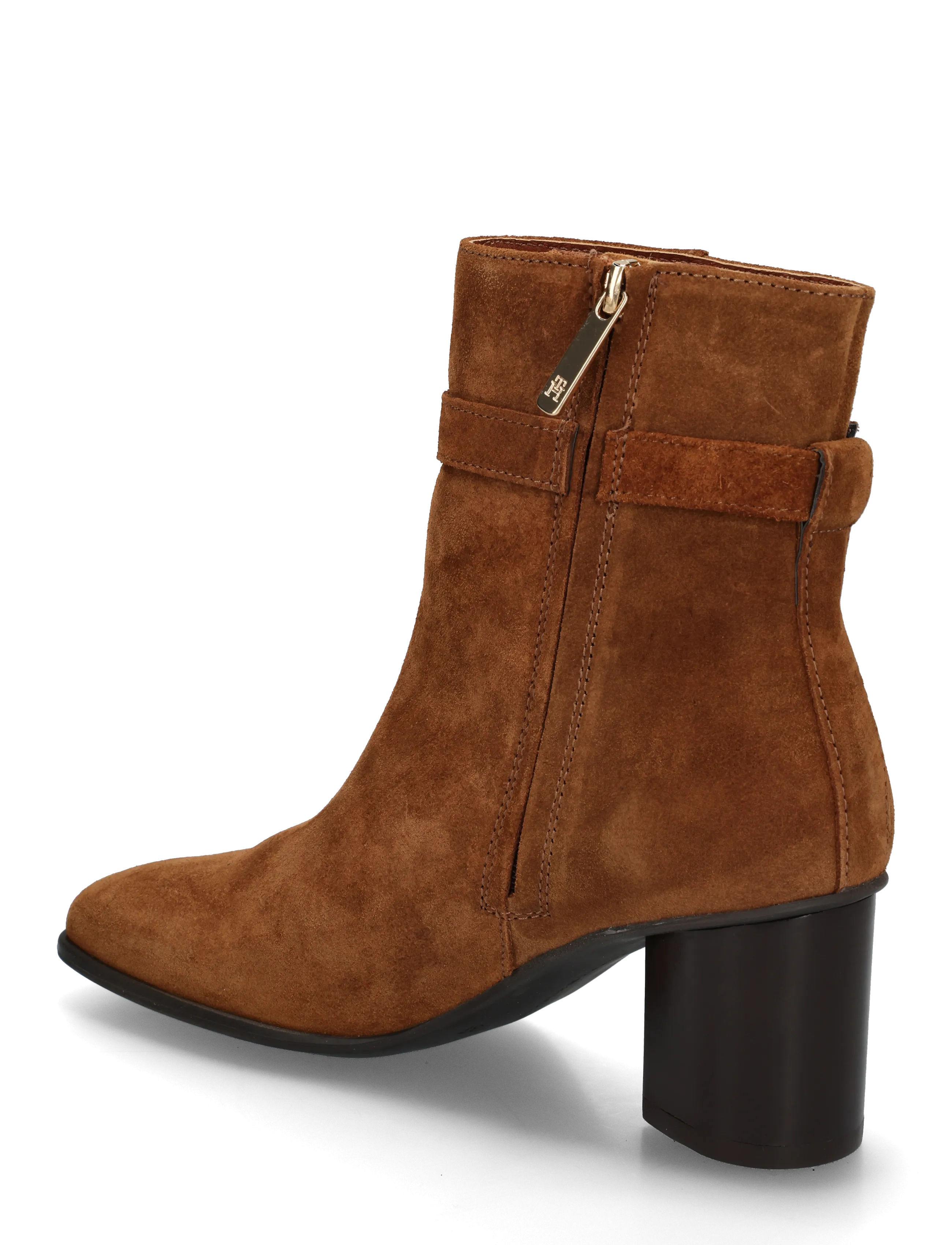 Tommy Hilfiger - TH STRAP SUEDE BLOCK HEEL BOOT - stövletter - ginger clay - 1