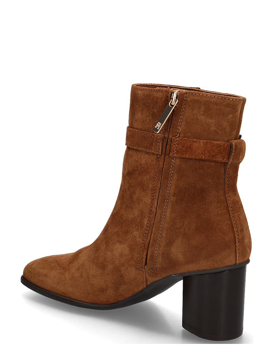 Tommy Hilfiger - TH STRAP SUEDE BLOCK HEEL BOOT - korolliset nilkkurit - ginger clay - 1