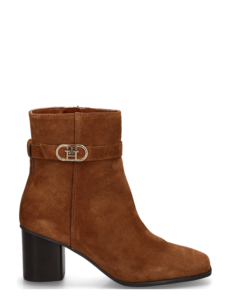 Tommy Hilfiger - TH STRAP SUEDE BLOCK HEEL BOOT - korolliset nilkkurit - ginger clay - 2