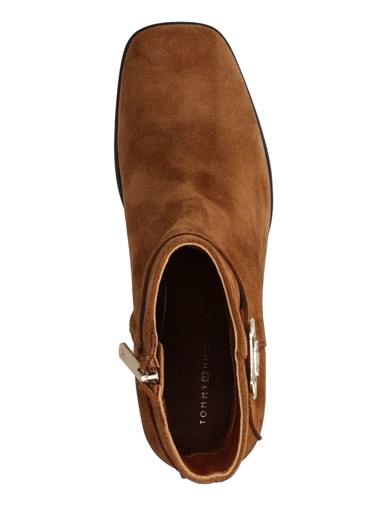 Tommy Hilfiger - TH STRAP SUEDE BLOCK HEEL BOOT - korolliset nilkkurit - ginger clay - 3