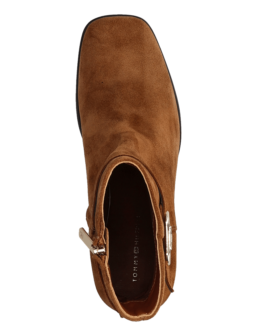 Tommy Hilfiger - TH STRAP SUEDE BLOCK HEEL BOOT - korolliset nilkkurit - ginger clay - 3
