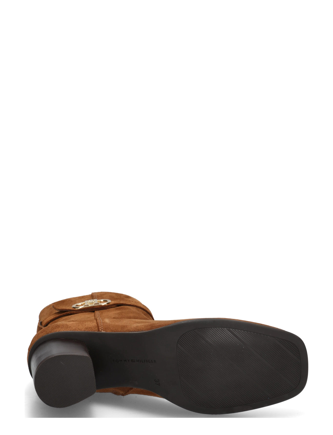 Tommy Hilfiger - TH STRAP SUEDE BLOCK HEEL BOOT - korolliset nilkkurit - ginger clay - 4