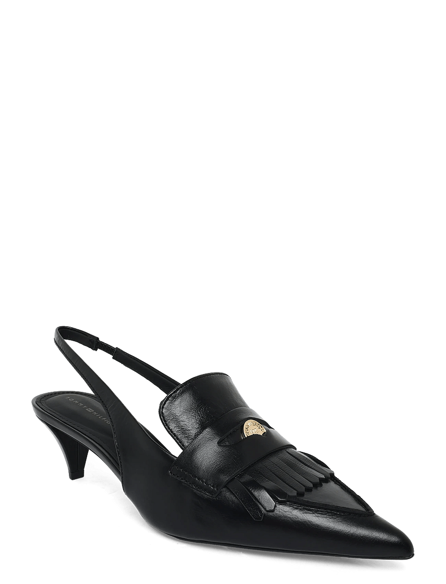 Tommy Hilfiger - TH PENNY BAR POINTY SLING BACK - heeled slingbacks - black - 0
