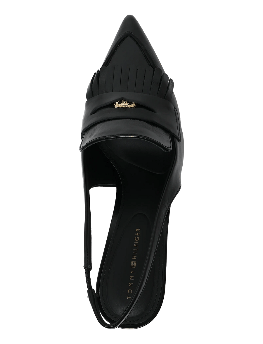 Tommy Hilfiger - TH PENNY BAR POINTY SLING BACK - heeled slingbacks - black - 3