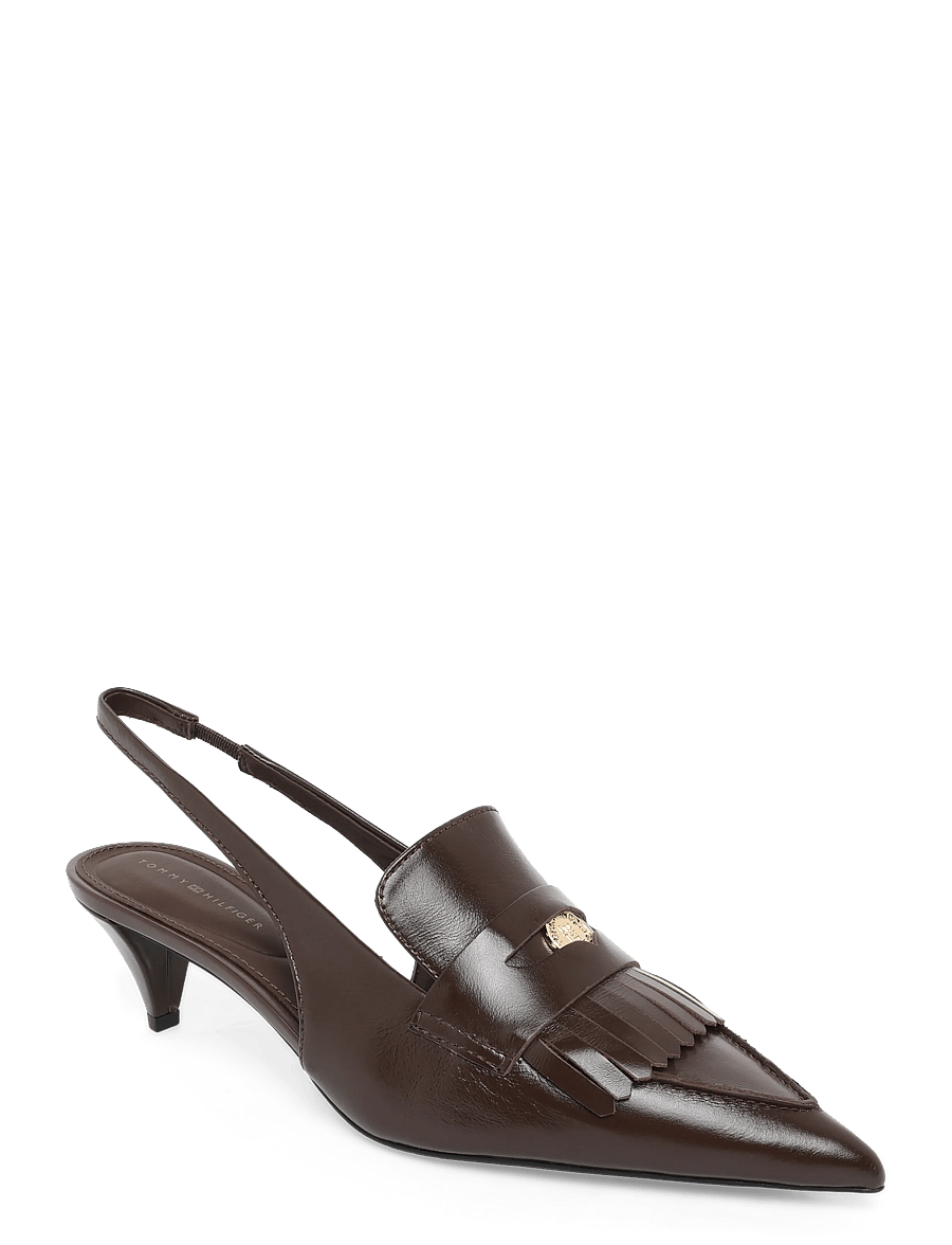 Tommy Hilfiger - TH PENNY BAR POINTY SLING BACK - slingbacks mit absatz - cocoa - 0