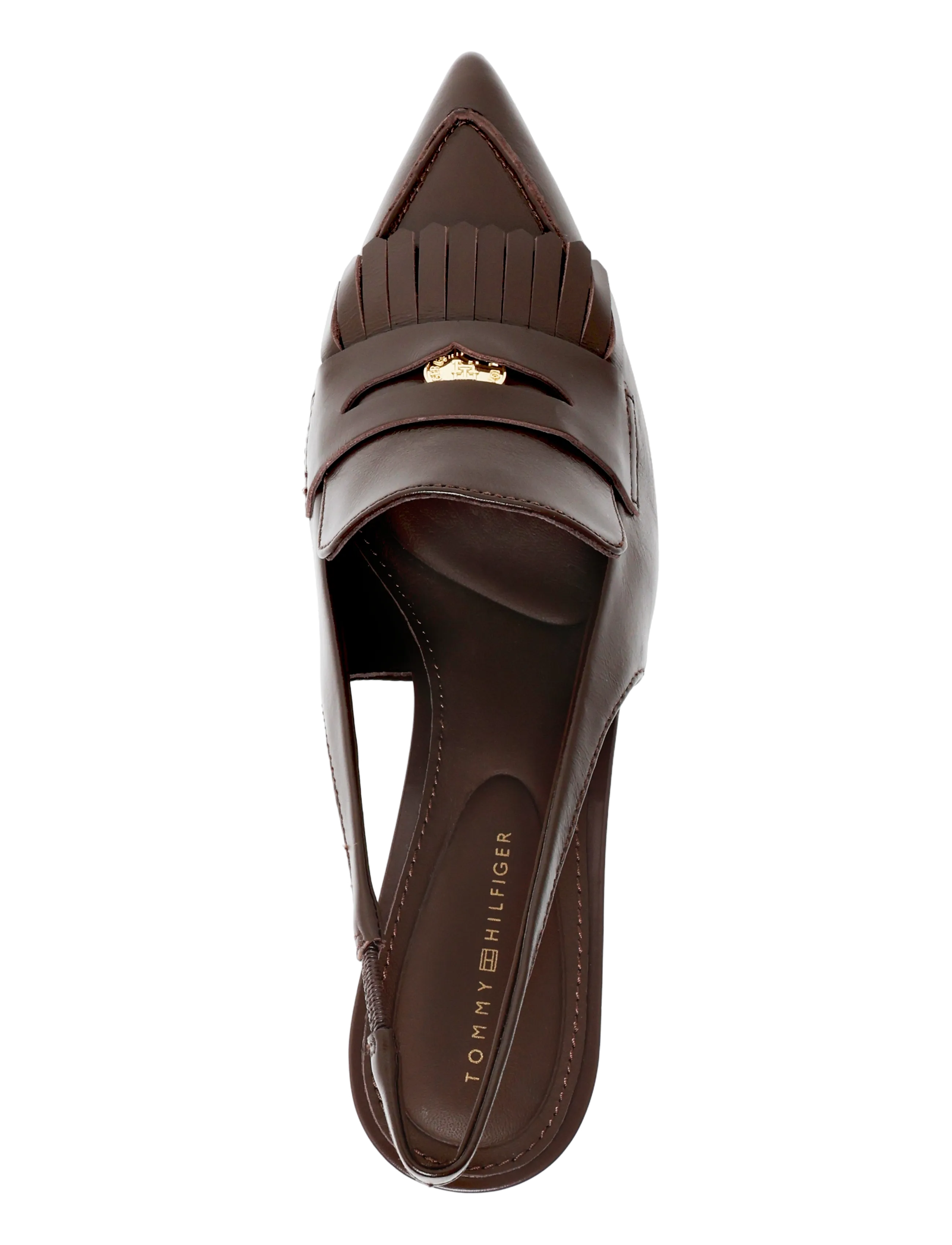 Tommy Hilfiger - TH PENNY BAR POINTY SLING BACK - högklackade slingbacks - cocoa - 3