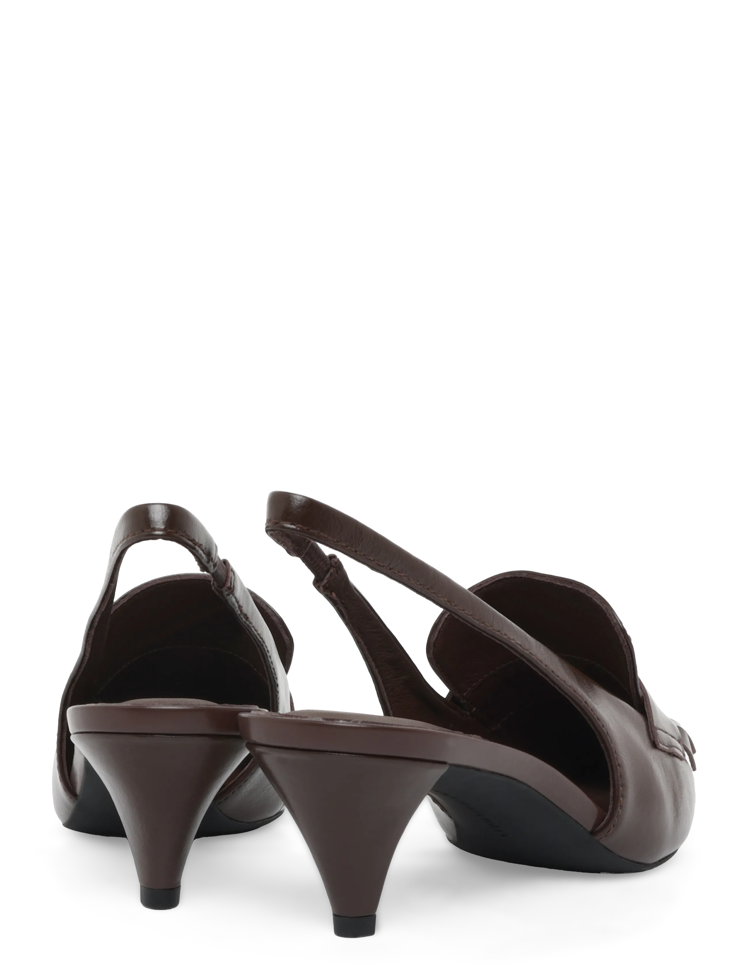 Tommy Hilfiger - TH PENNY BAR POINTY SLING BACK - högklackade slingbacks - cocoa - 4