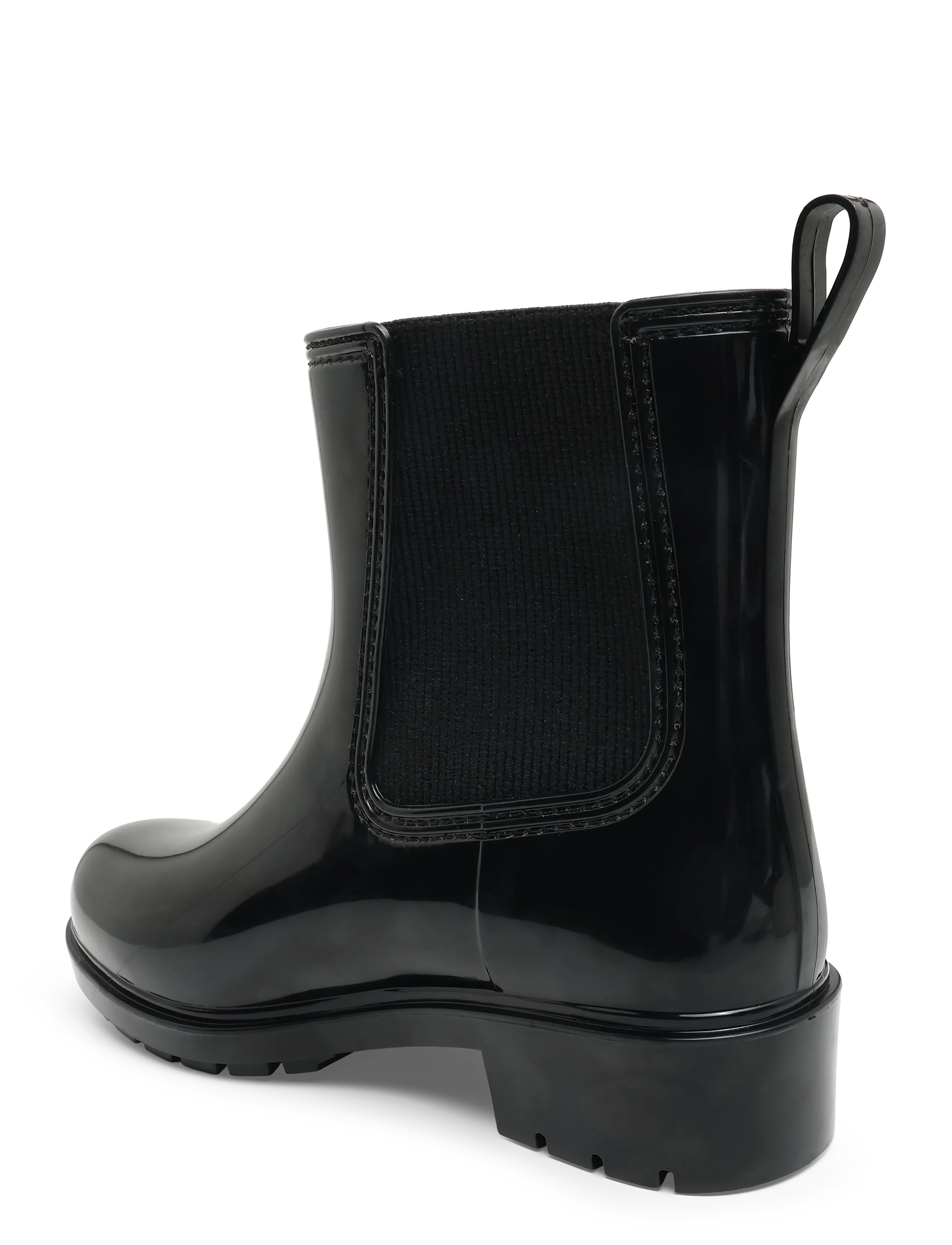 Tommy Hilfiger - TH BUCKLE GLOSSY ANKLE RAIN BOOT - stiefeletten mit absatz - black - 1