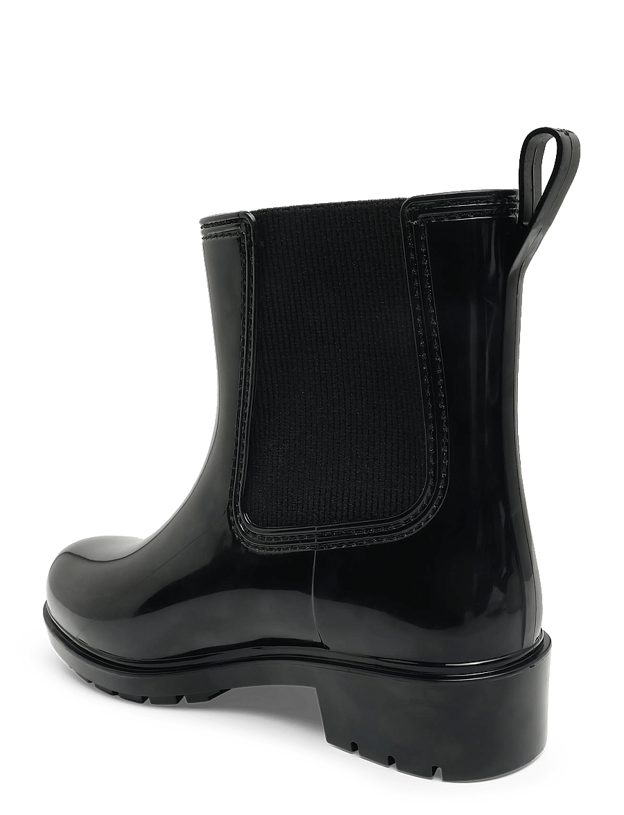 Tommy Hilfiger - TH BUCKLE GLOSSY ANKLE RAIN BOOT - stiefeletten mit absatz - black - 1