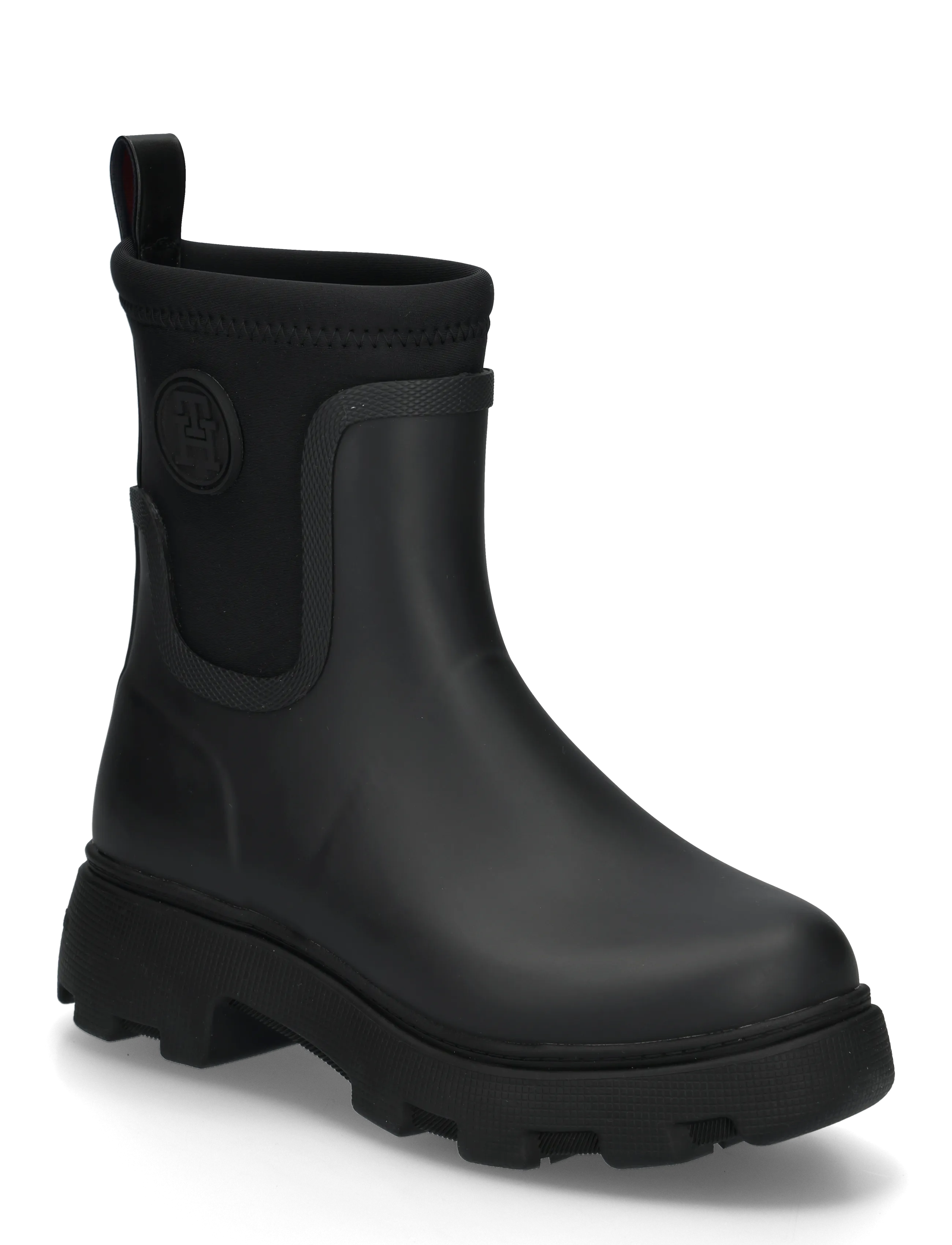 Tommy Hilfiger TH STAMP WARM ANKLE RAIN BOOT - Gummistiefel - BLACK / black