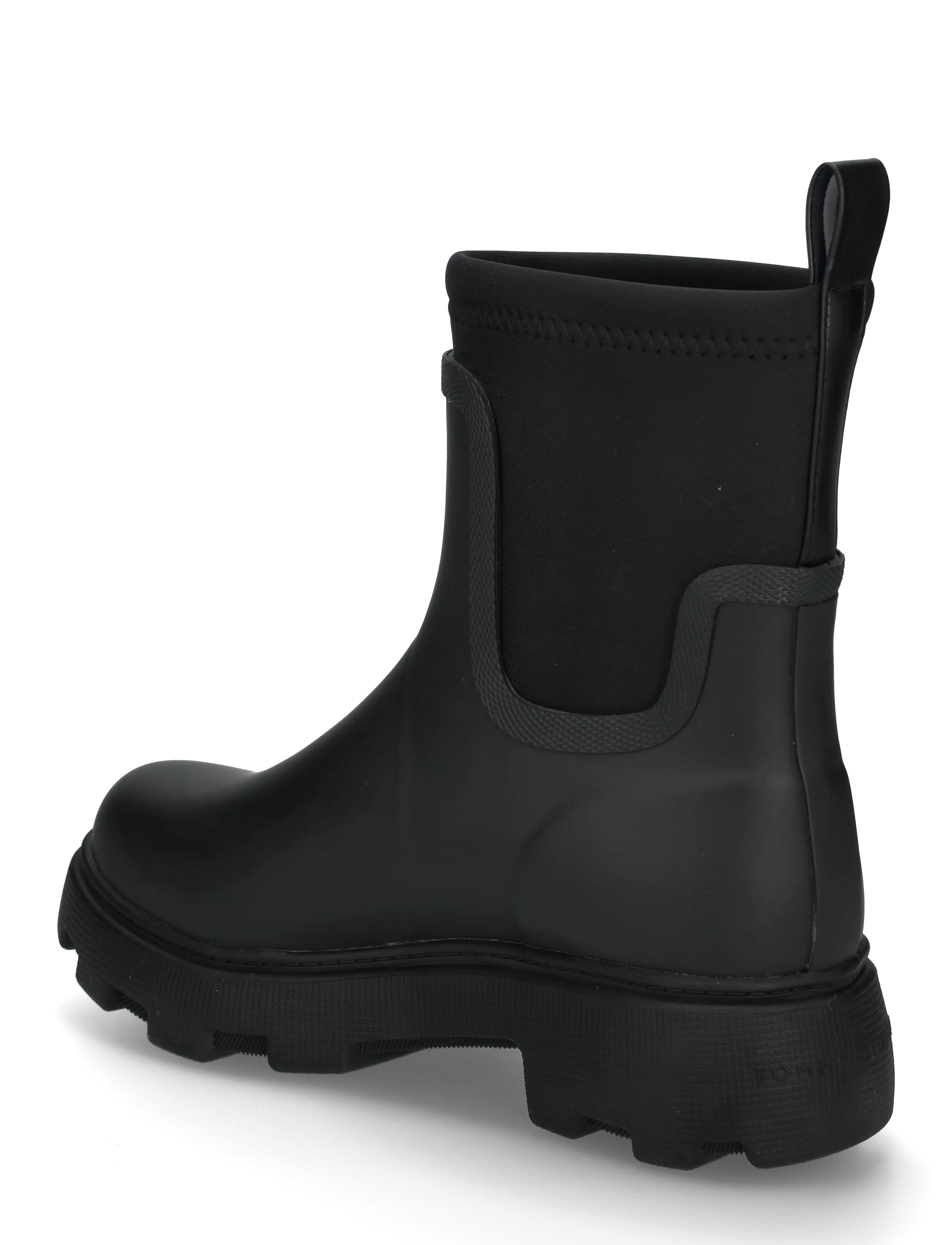 Tommy Hilfiger - TH STAMP WARM ANKLE RAIN BOOT - ytterkläder - black - 1