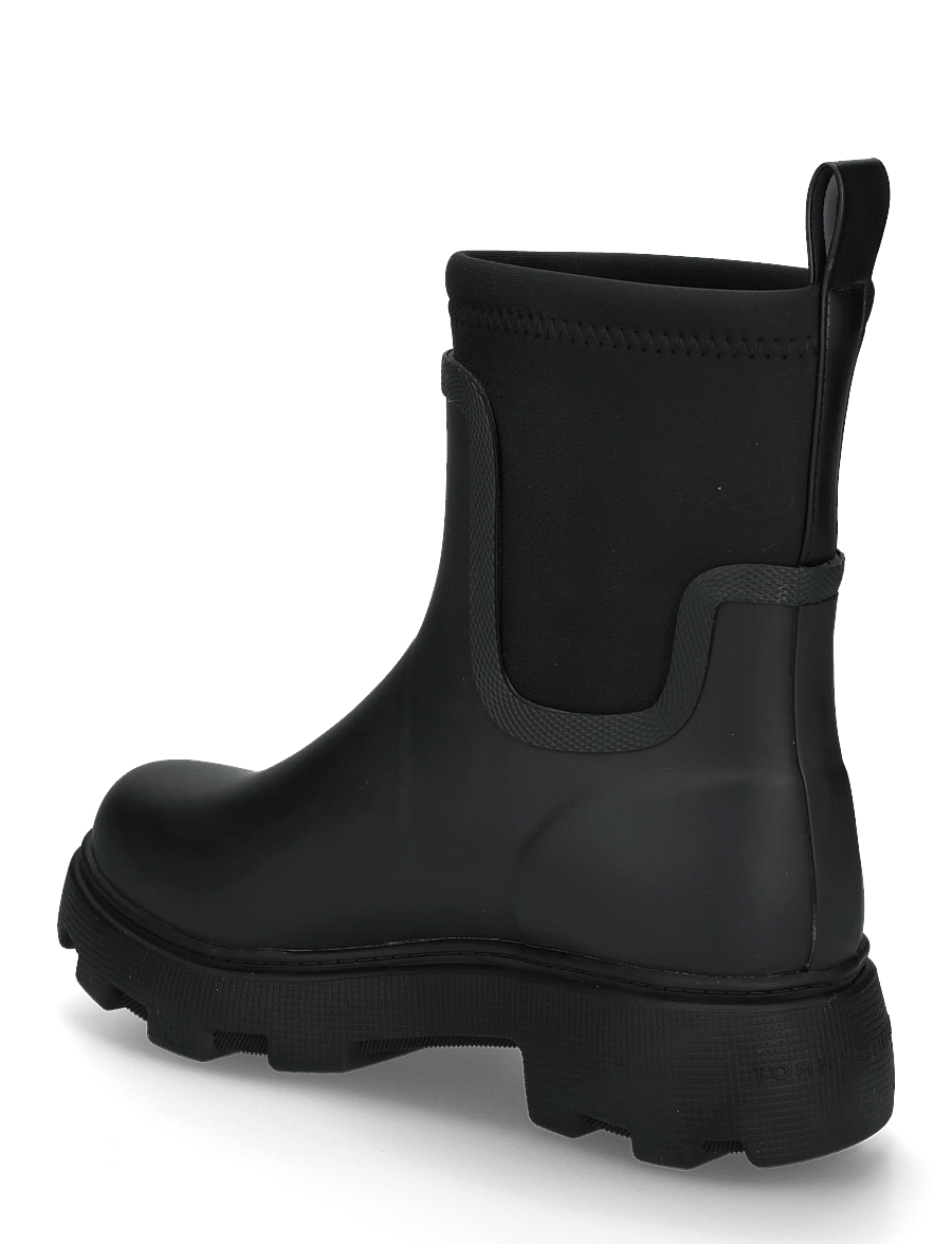 Tommy Hilfiger - TH STAMP WARM ANKLE RAIN BOOT - vardagsstil - black - 1